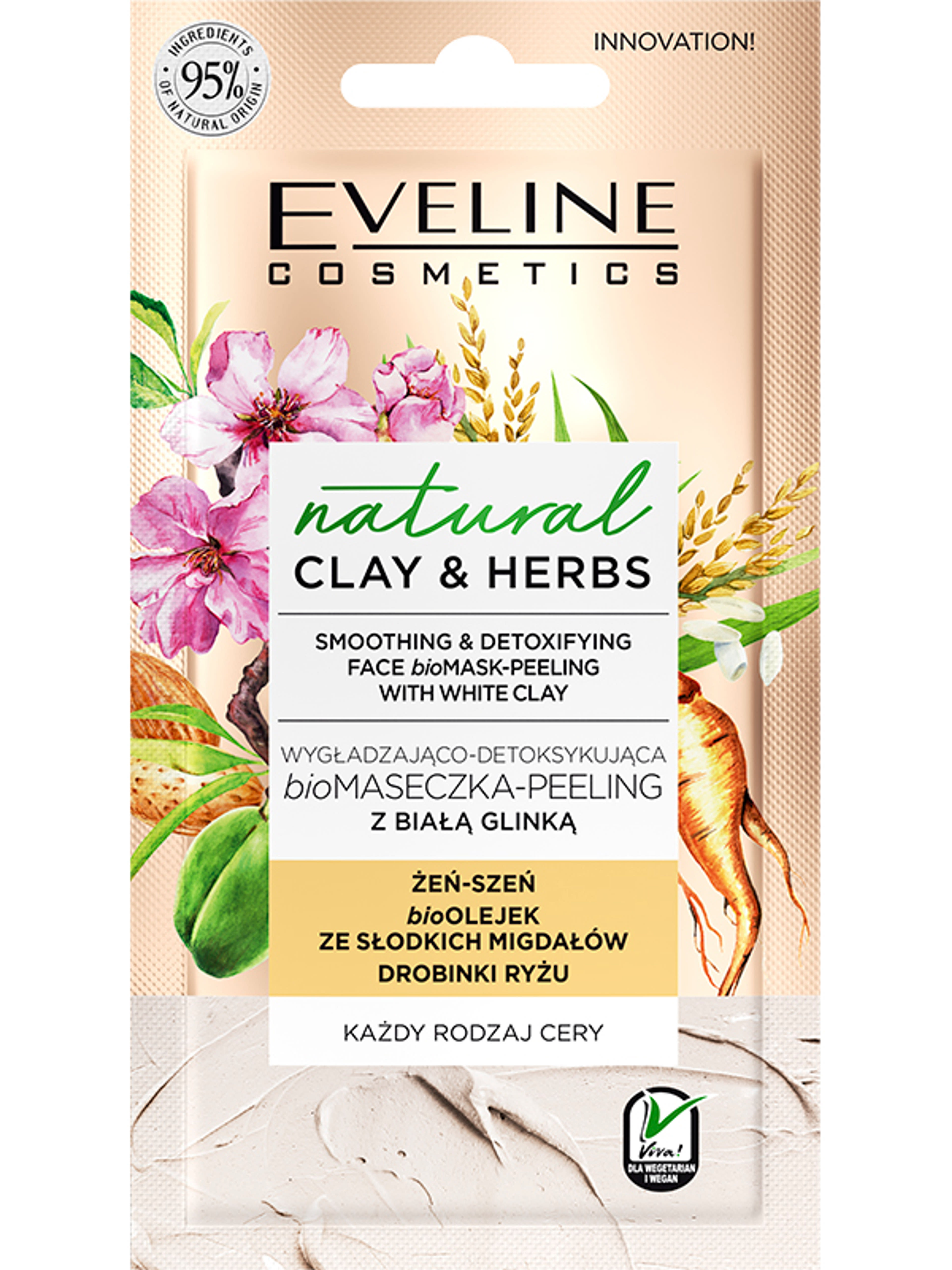Eveline Natural Clay kisimító arcmaszk pelling - 8 ml-1