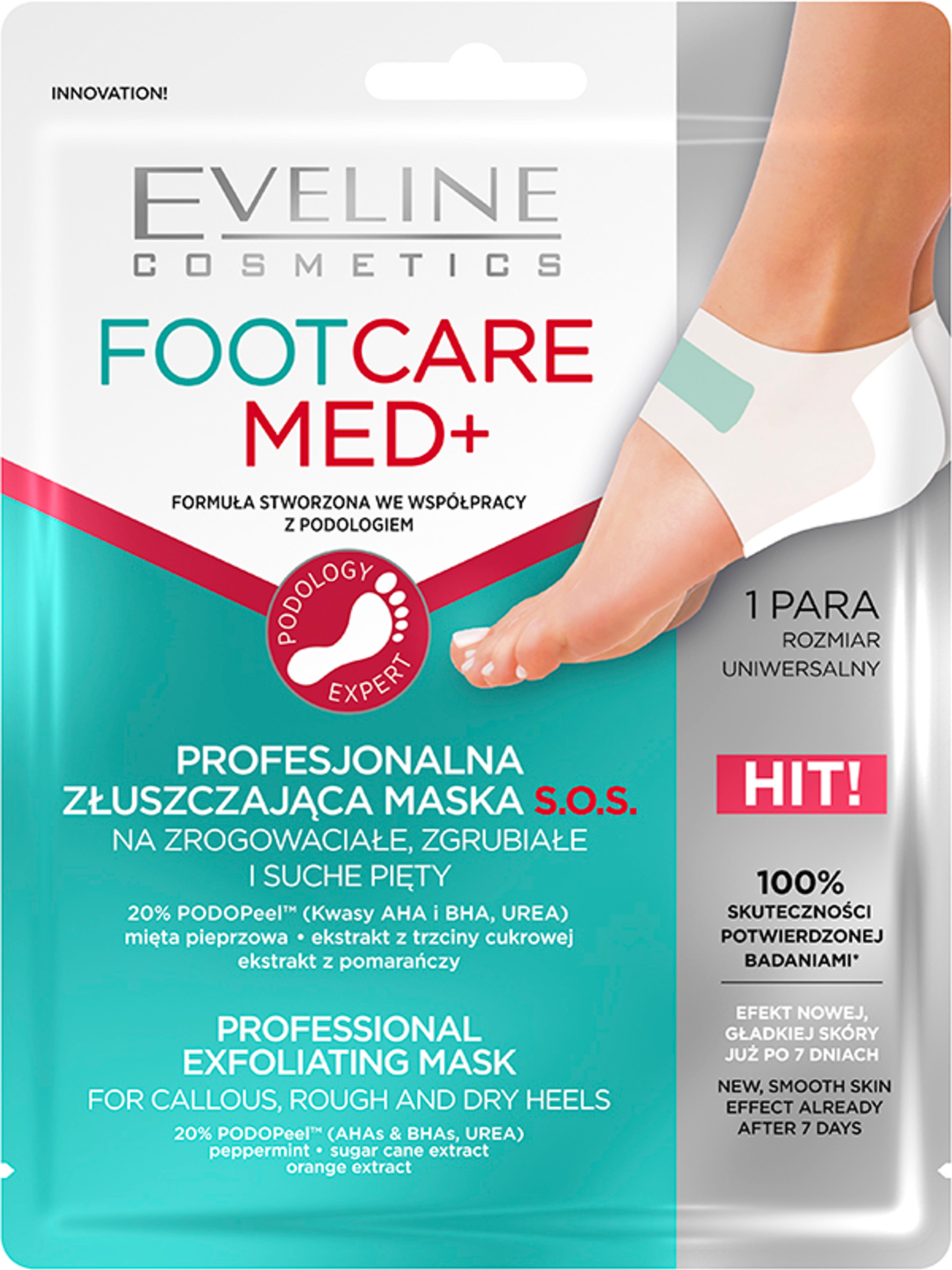 Eveline Foot Care Med hámlasztó maszk sarokra - 1 db