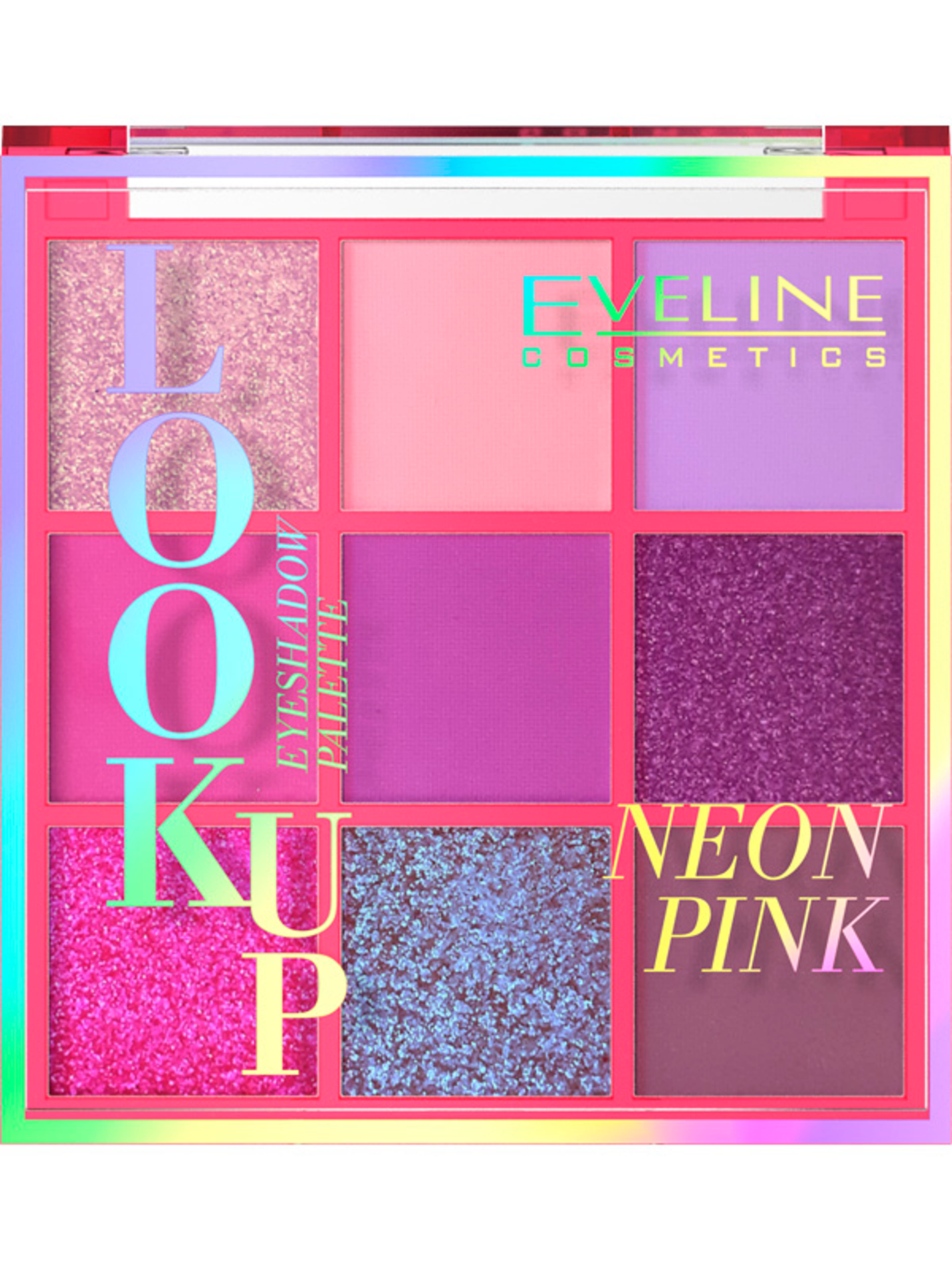 Eveline Look Up szemfesték paletta 9 szín neon pink - 1 db-1
