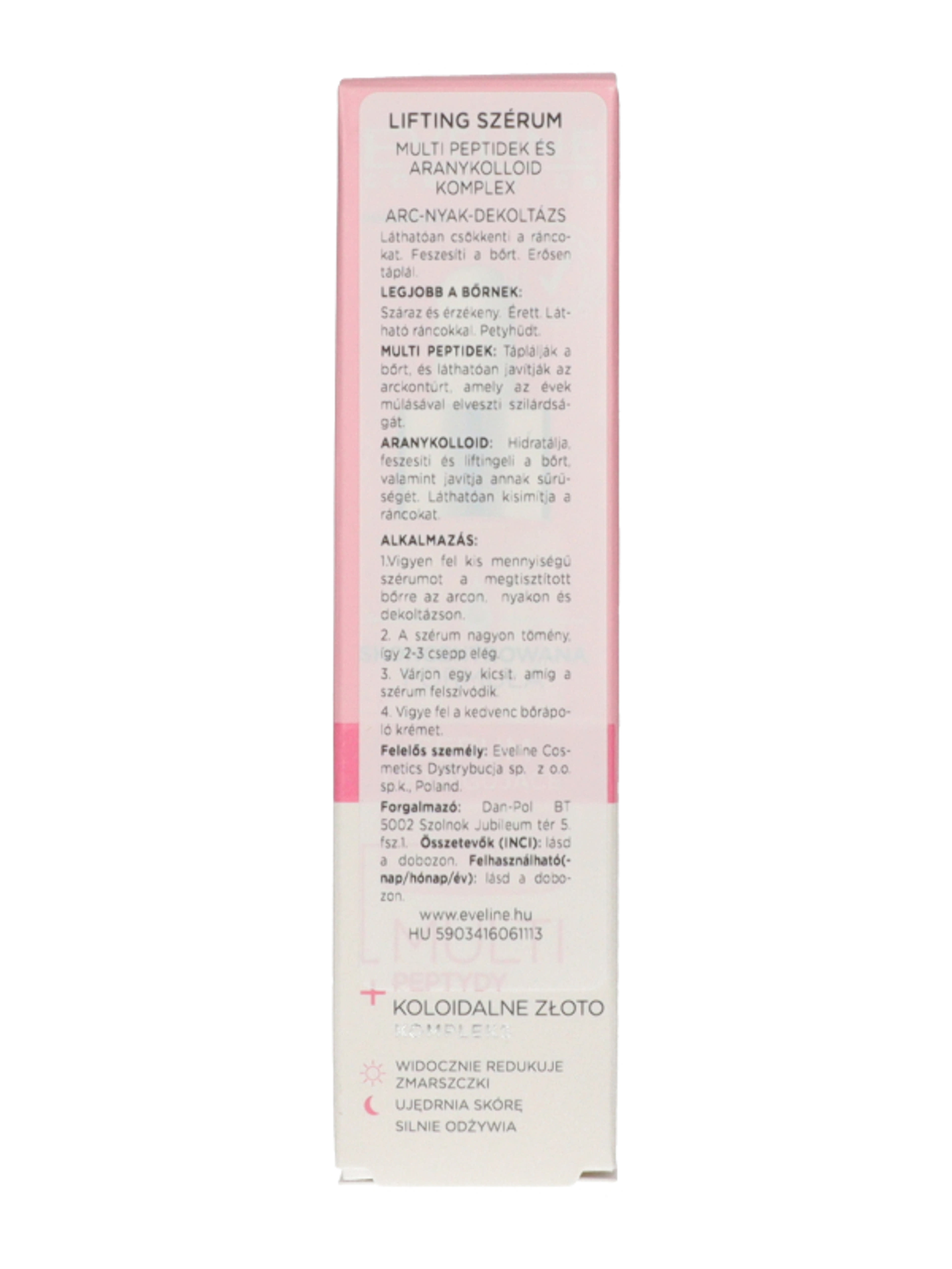 Eveline Multi Peptidek és Aranykollid lifting szérum - 18 ml-3