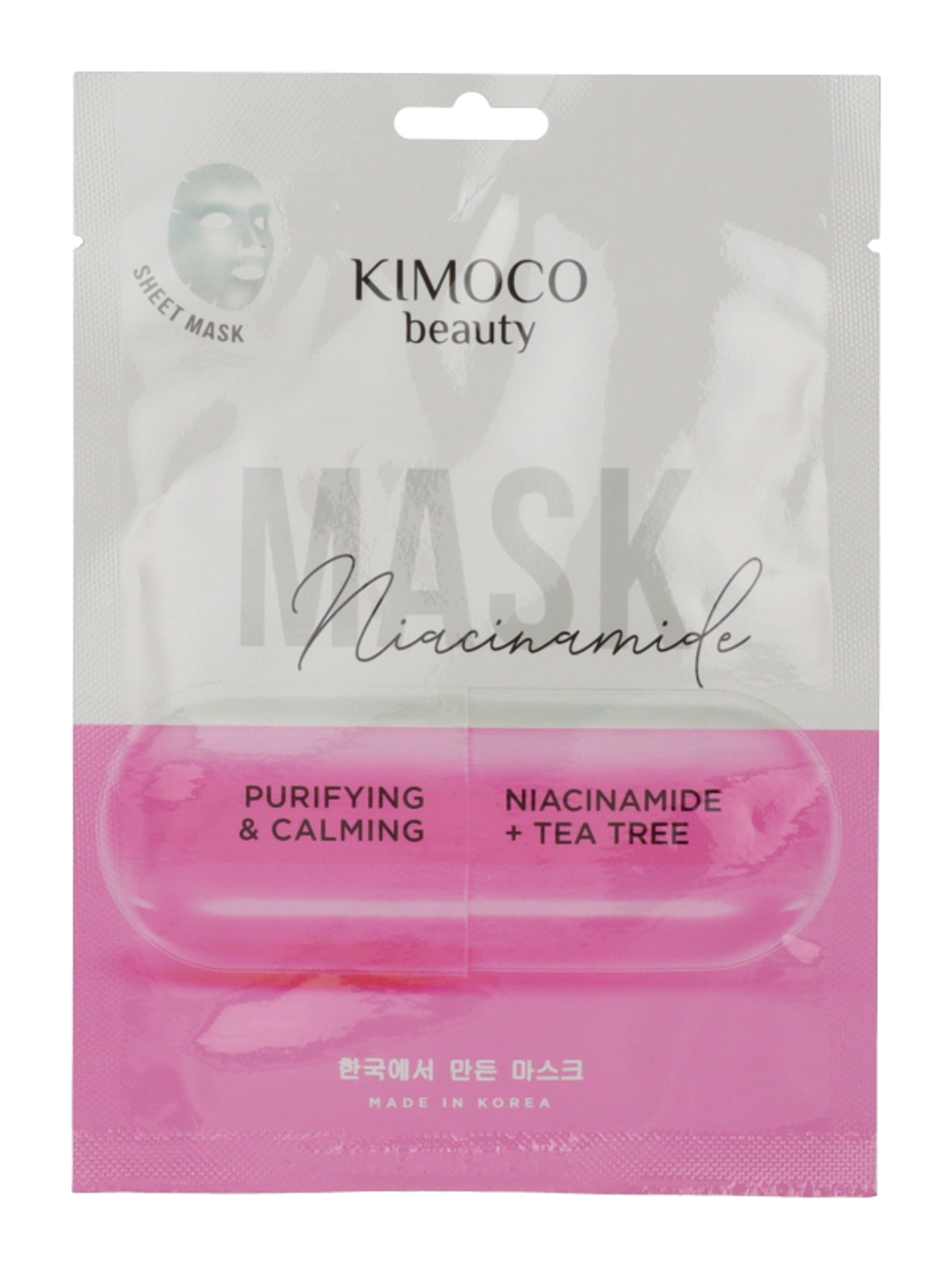Kimoco tisztító és nyugtató fátyolmaszk niacinamide és teafával - 23 ml-1