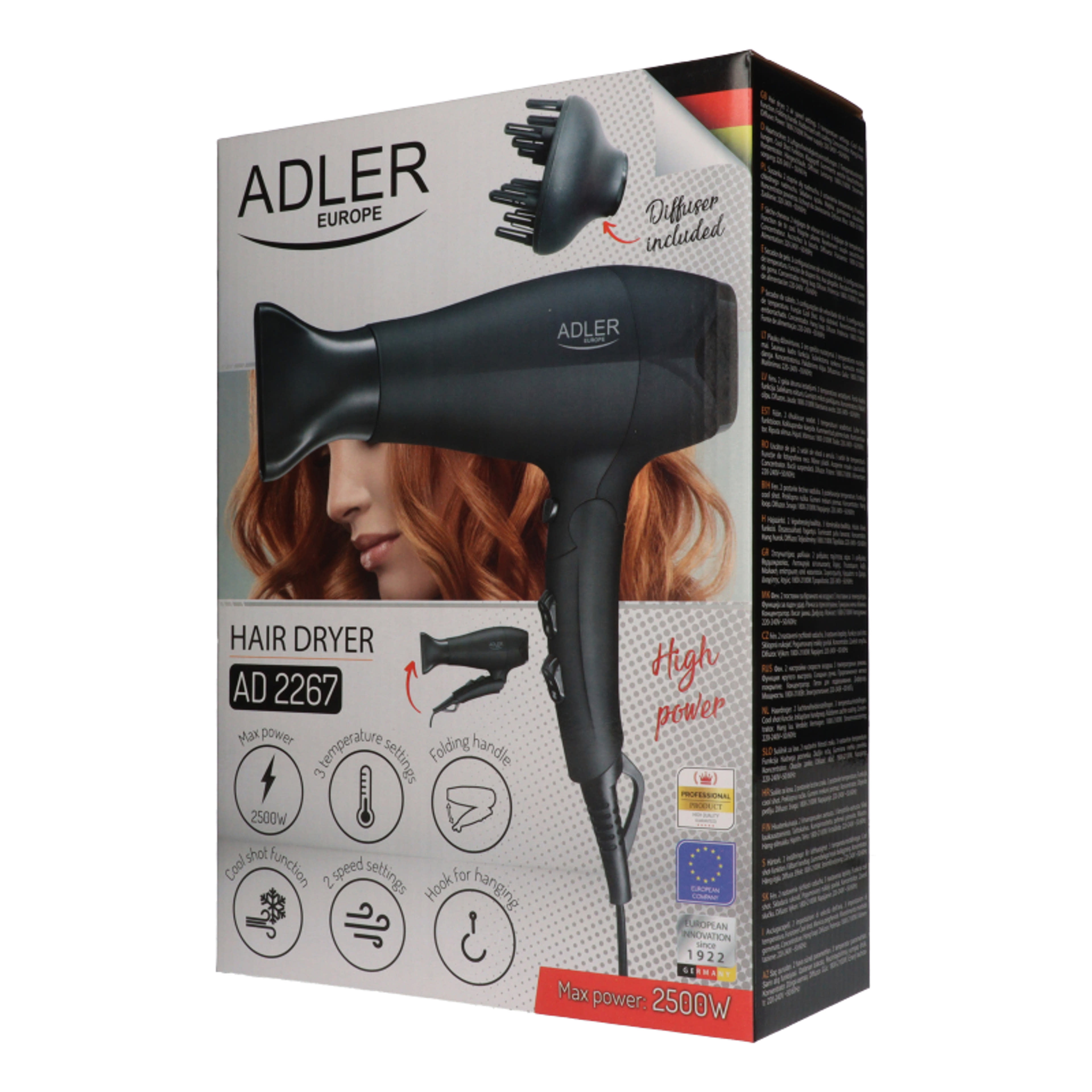 Adler hajszárító 2500W - 1 db-2