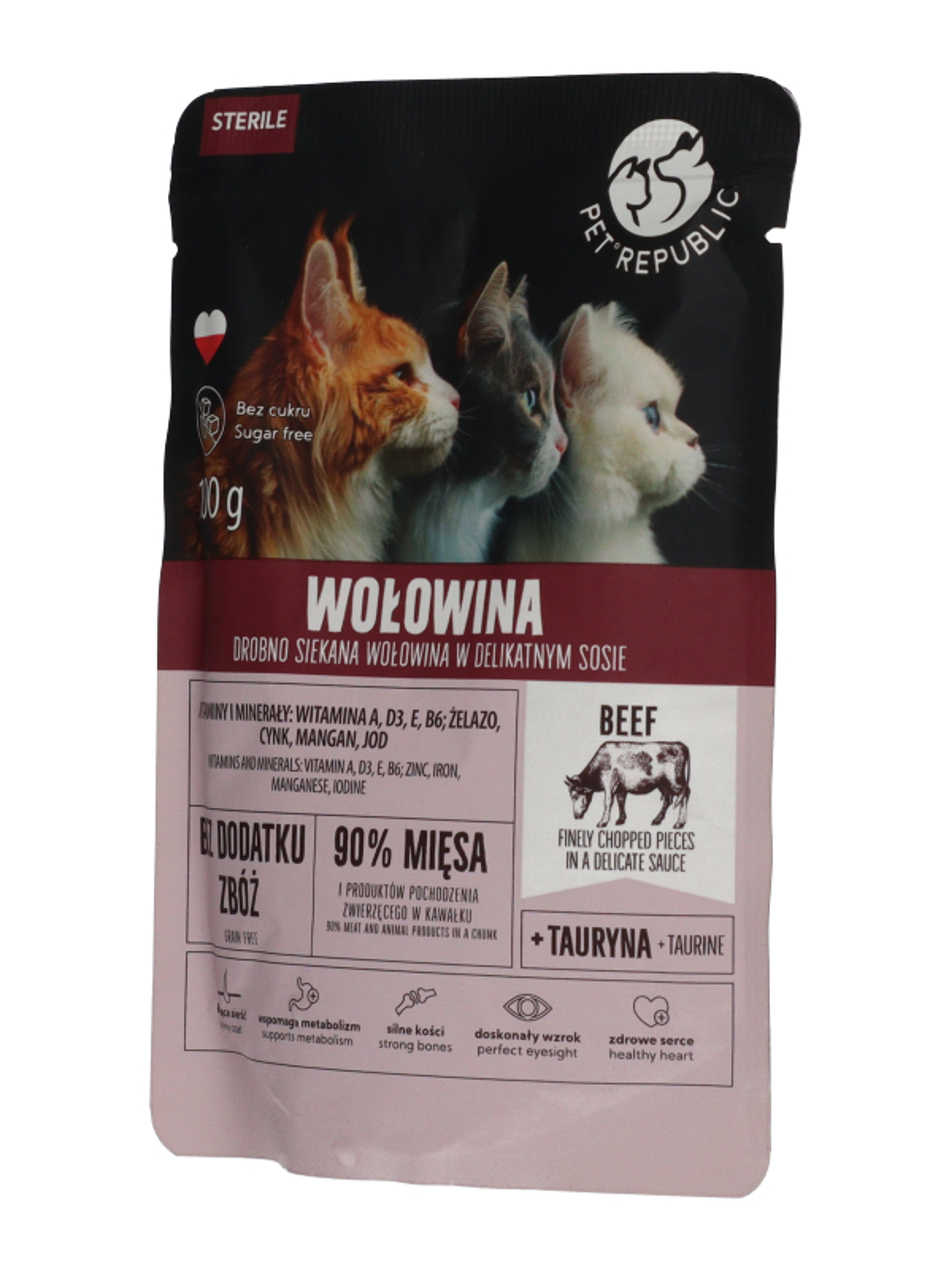 PetRepublic alutasak sterilizált macskáknak marha hússal - 100 g-3
