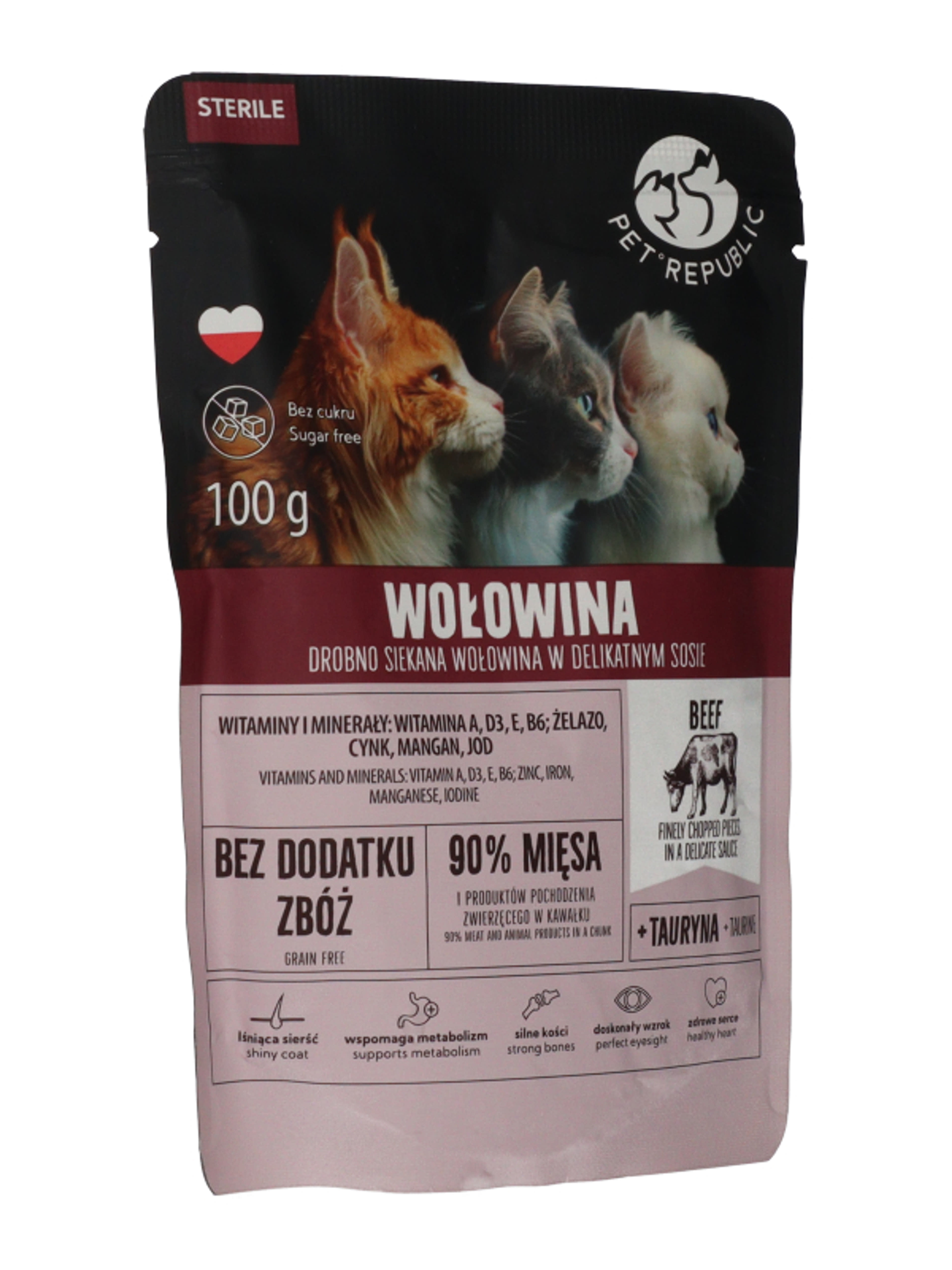 PetRepublic alutasak sterilizált macskáknak marha hússal - 100 g-5