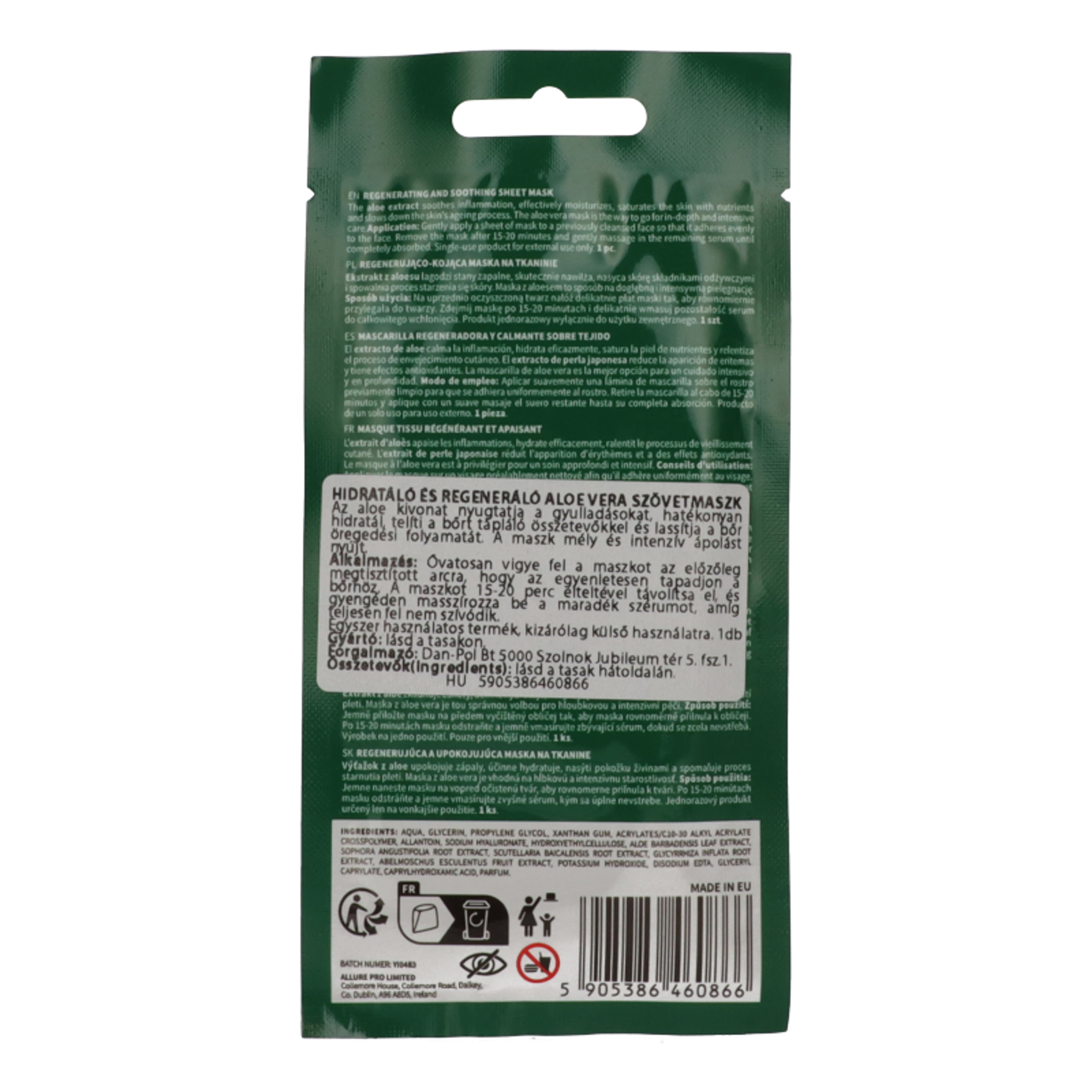 Erne Aloe Vera szövetmaszk - 22 ml-2