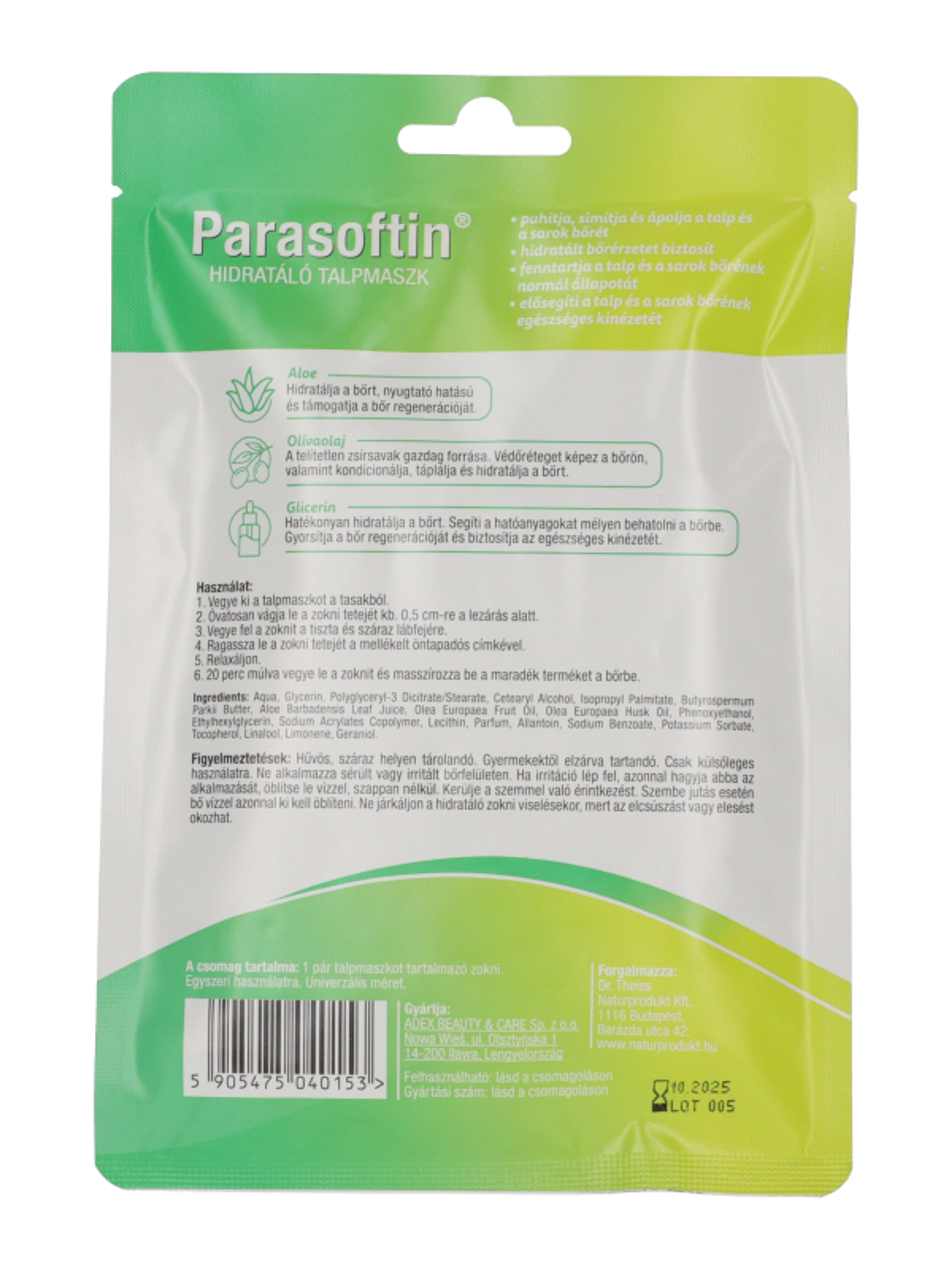 Parasofin hidratáló taplmaszk 1 pár - 1 db-6