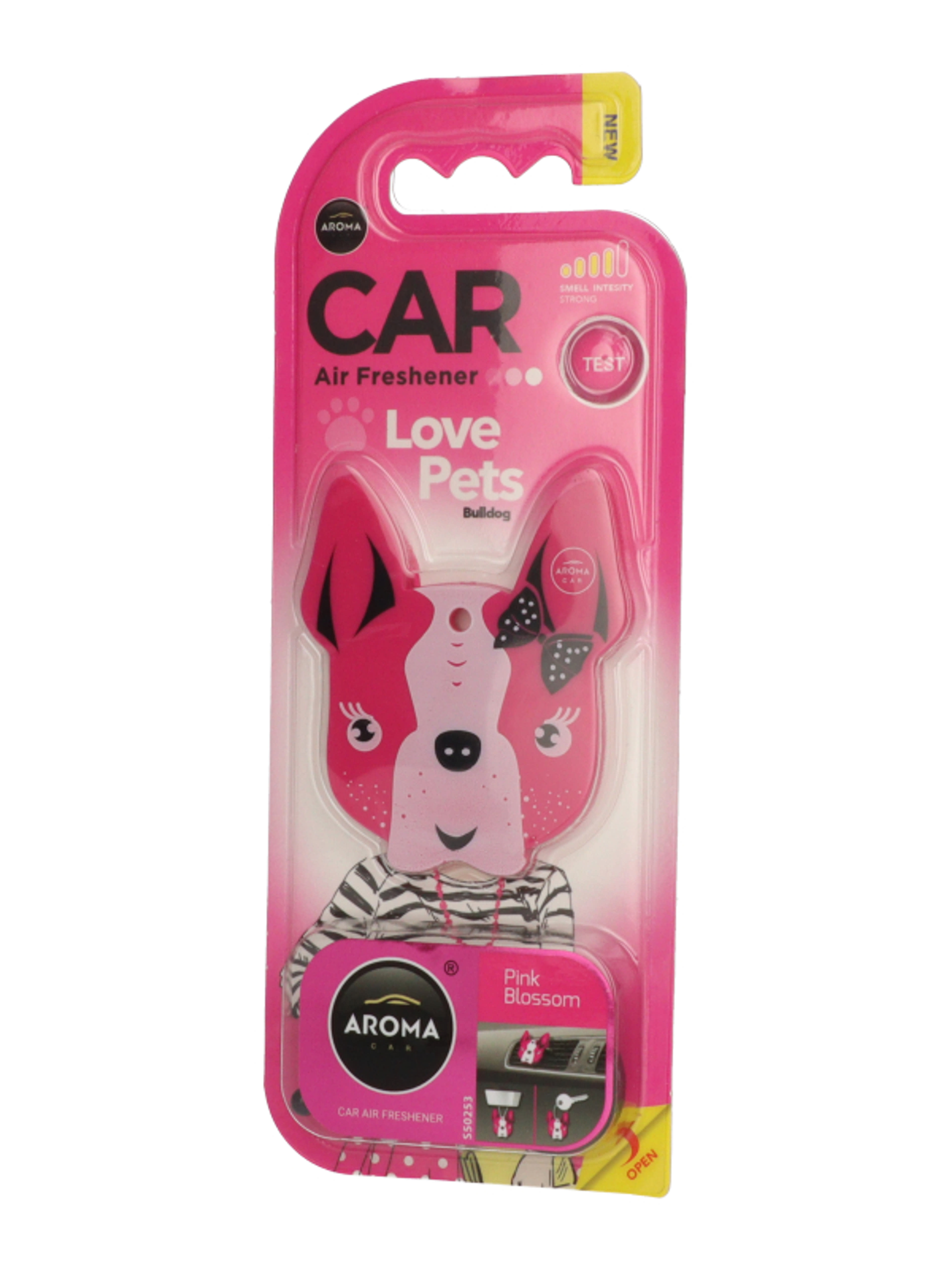 Aroma Car autóillatosító rózsaszín virágszirom illattal kutya alakú - 8,5 g-2
