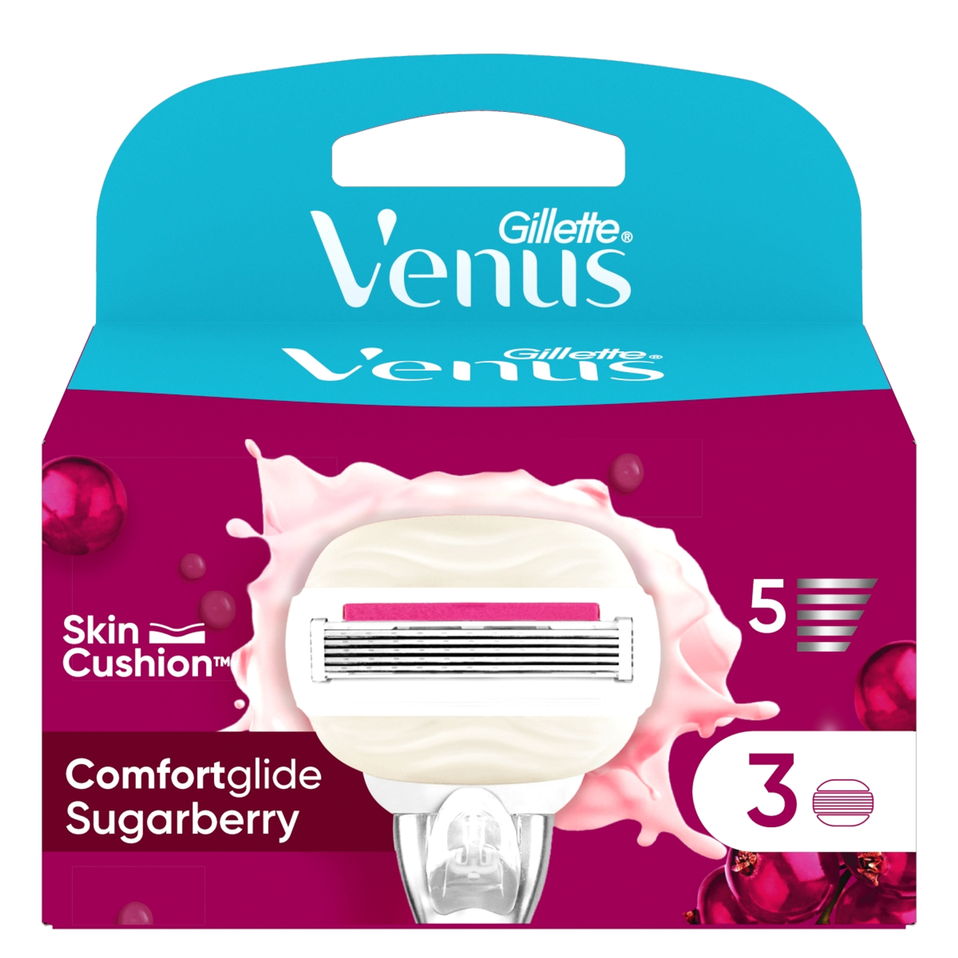 Gillette Venus ComfortGlide Miami Sugarberry női borotvabetét - 3 db-1