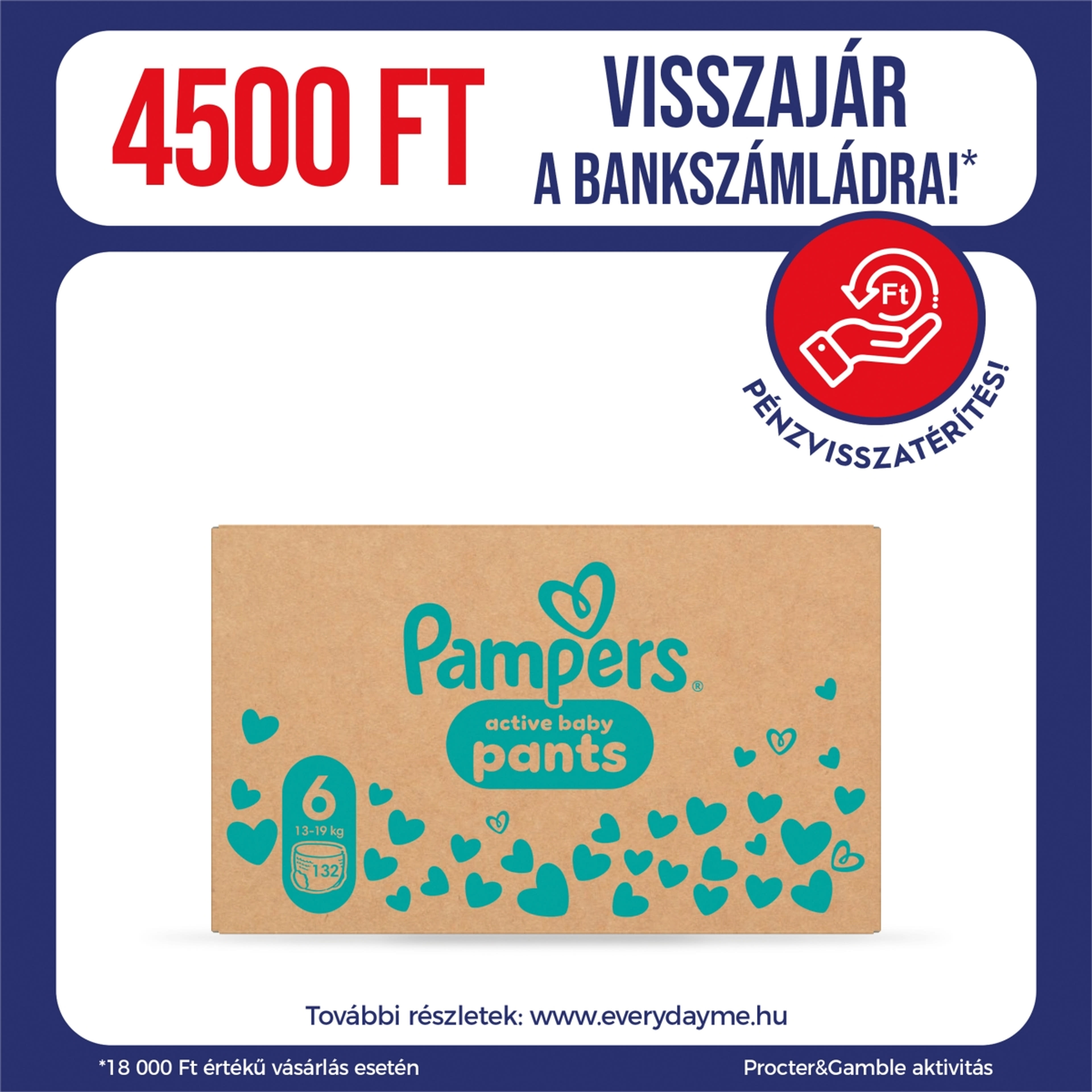 Pampers Pants bugyipelenka monthly pack 6-os 15+ kg - 132 db