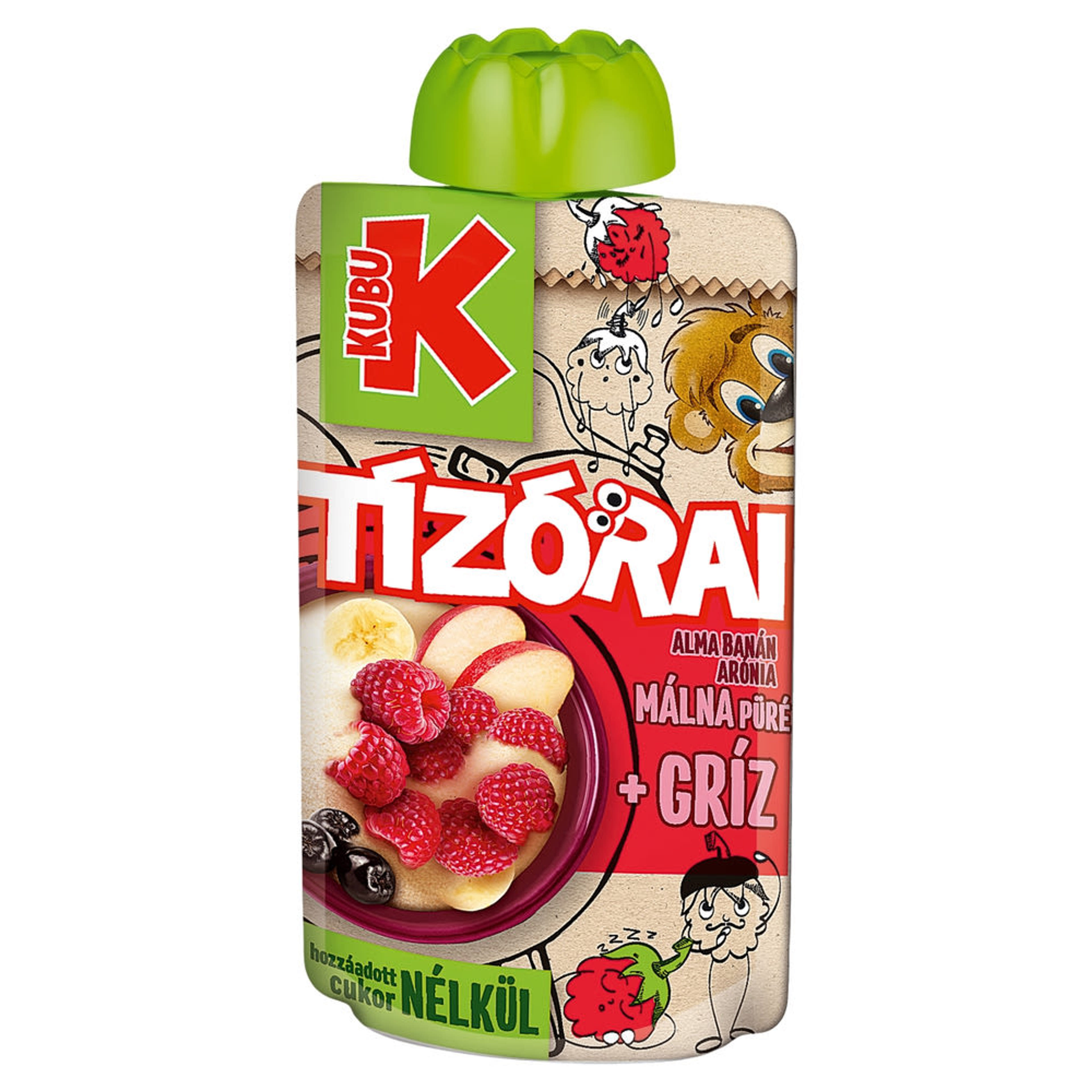 Kubu Tízórai, málna-gríz püré - 100 g