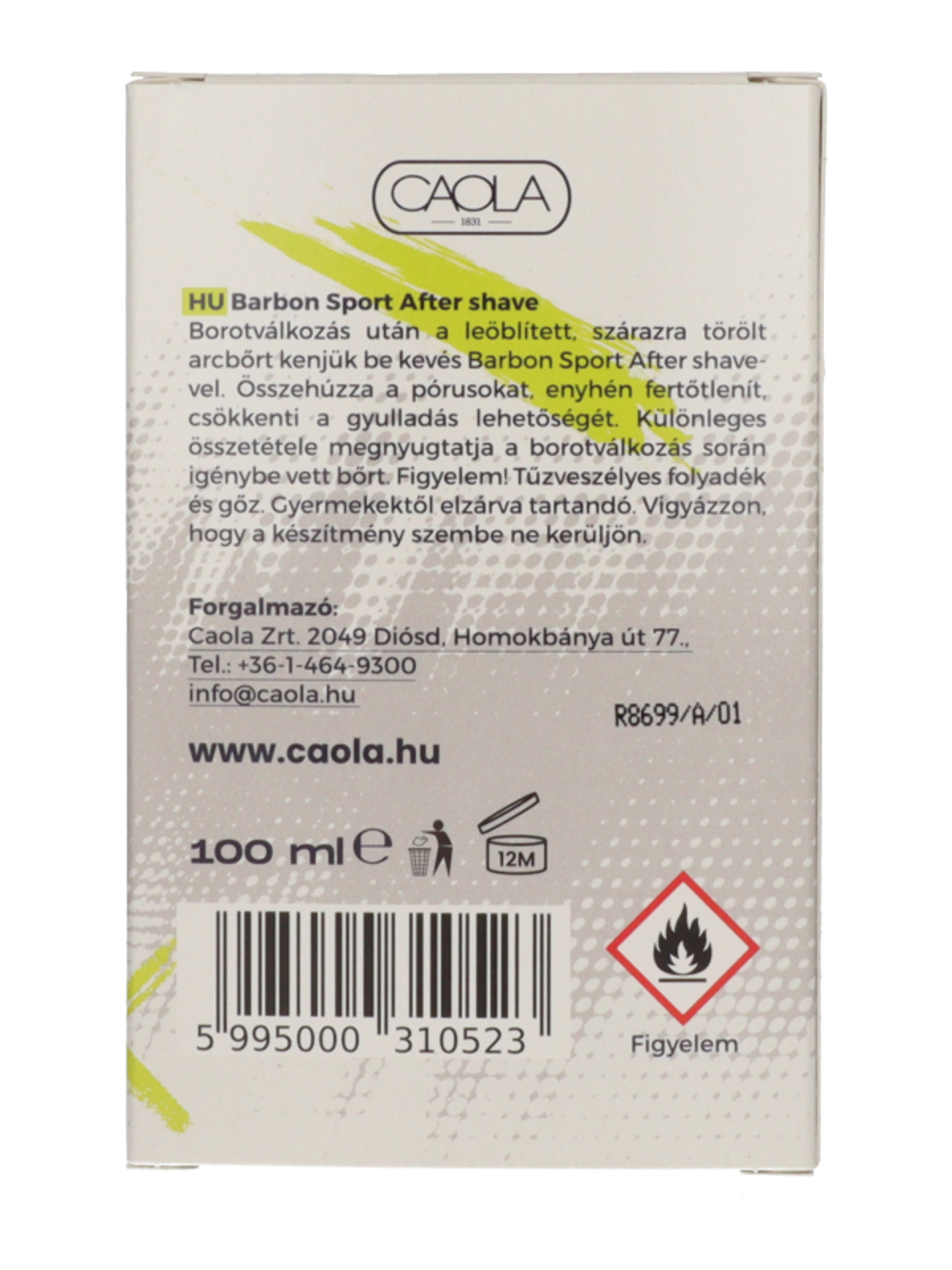 Caola Barbon Sport after shave - 100 ml-4