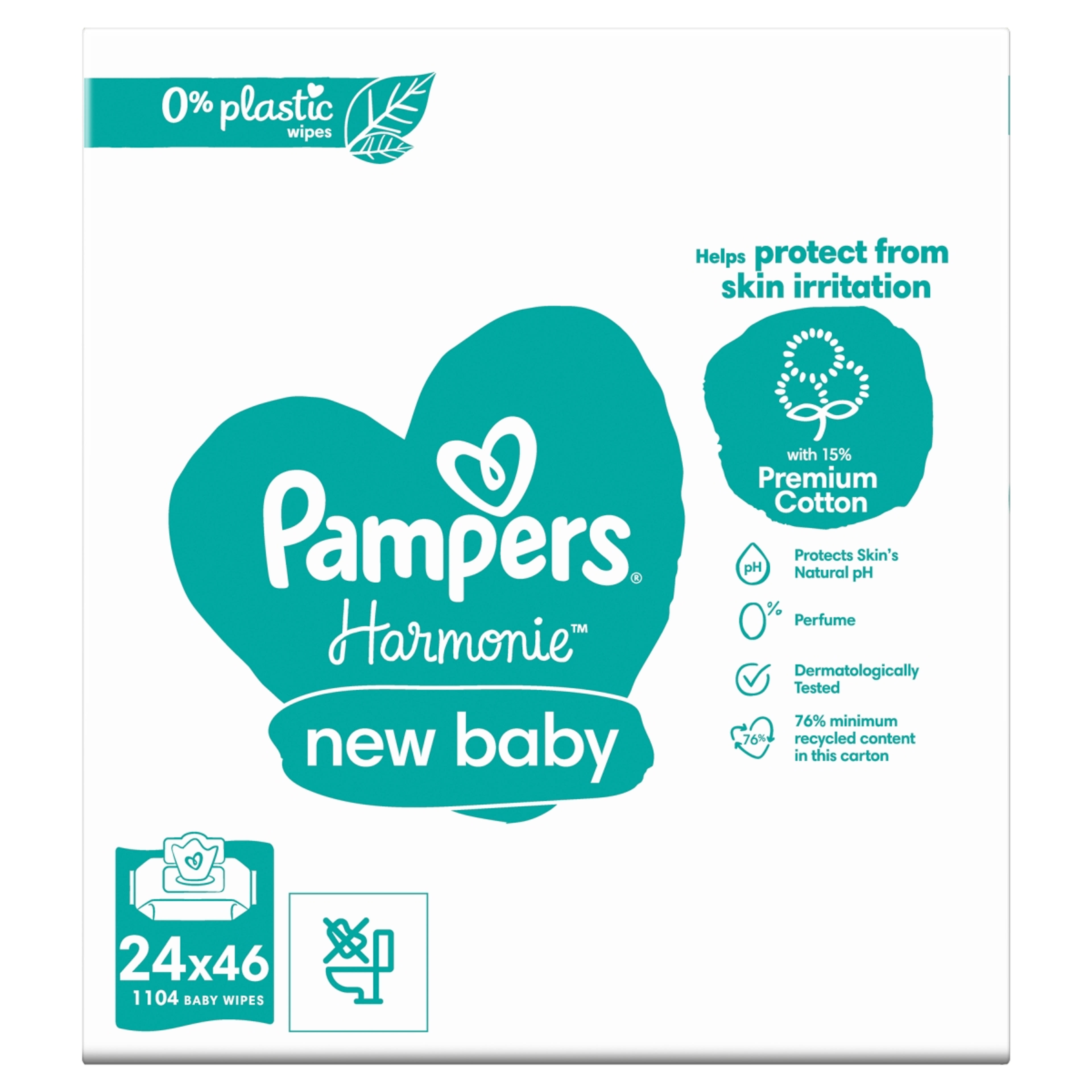 Pampers Harmonie Baby törlőkendő 24x46 db - 1104 db