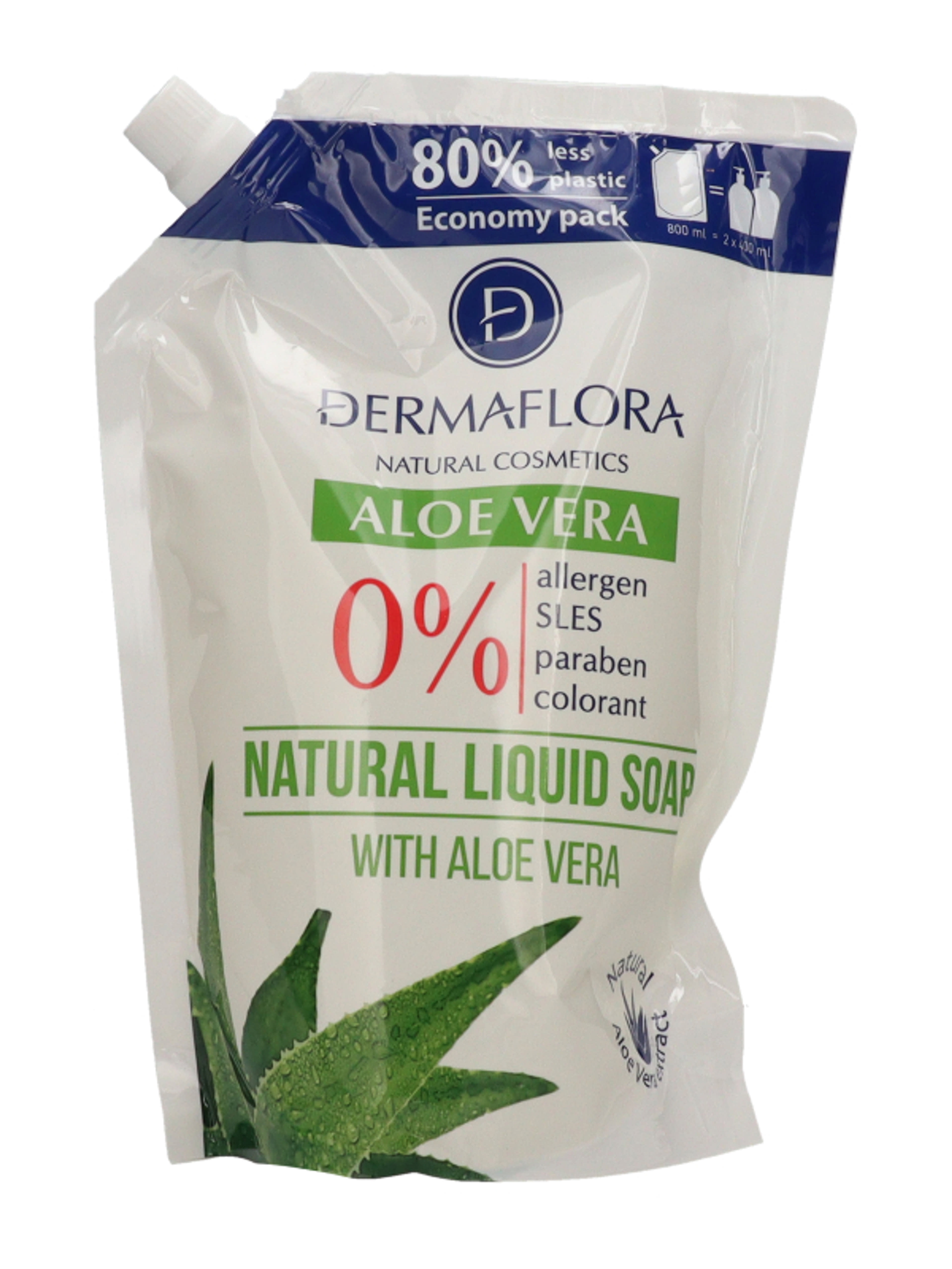 Dermaflora folyékony szappan utántöltő aloe verával - 800 ml-2