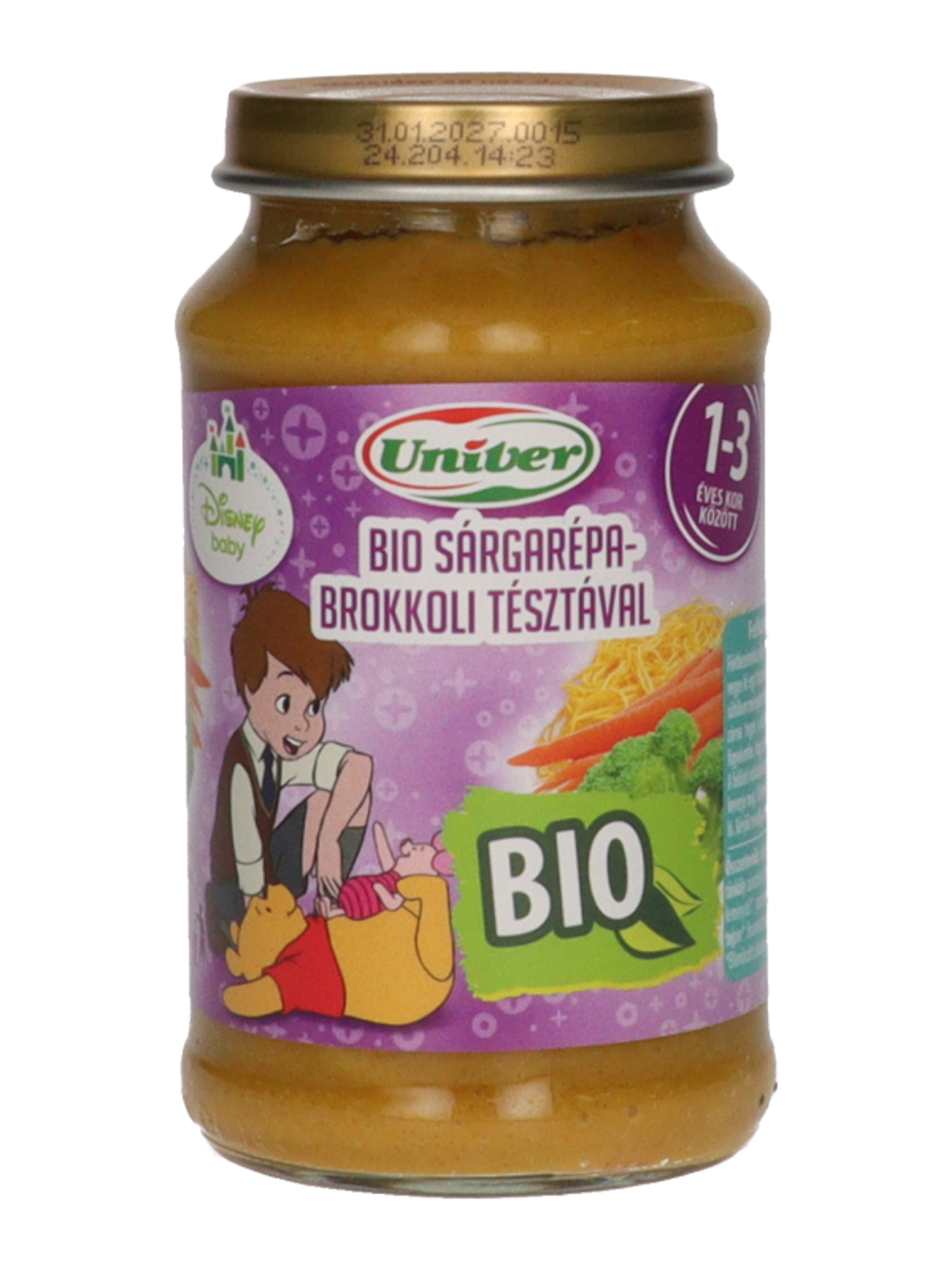 Bébiétel Bio sárgarépa-brokkoli tésztával 12 hónaposkortól - 220g