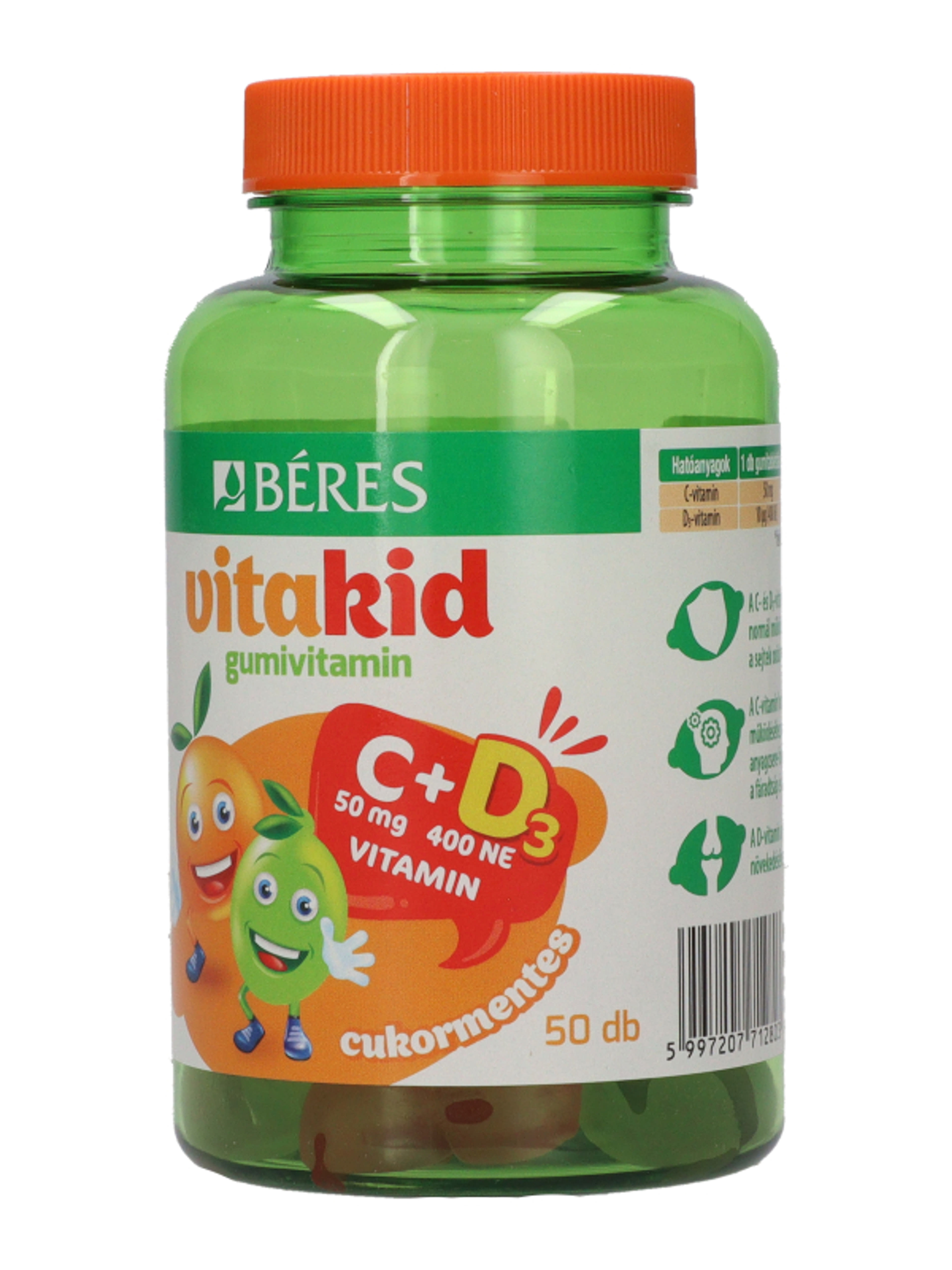 Béres Vitakid C+D3 Gumivitamin - 50 db-4