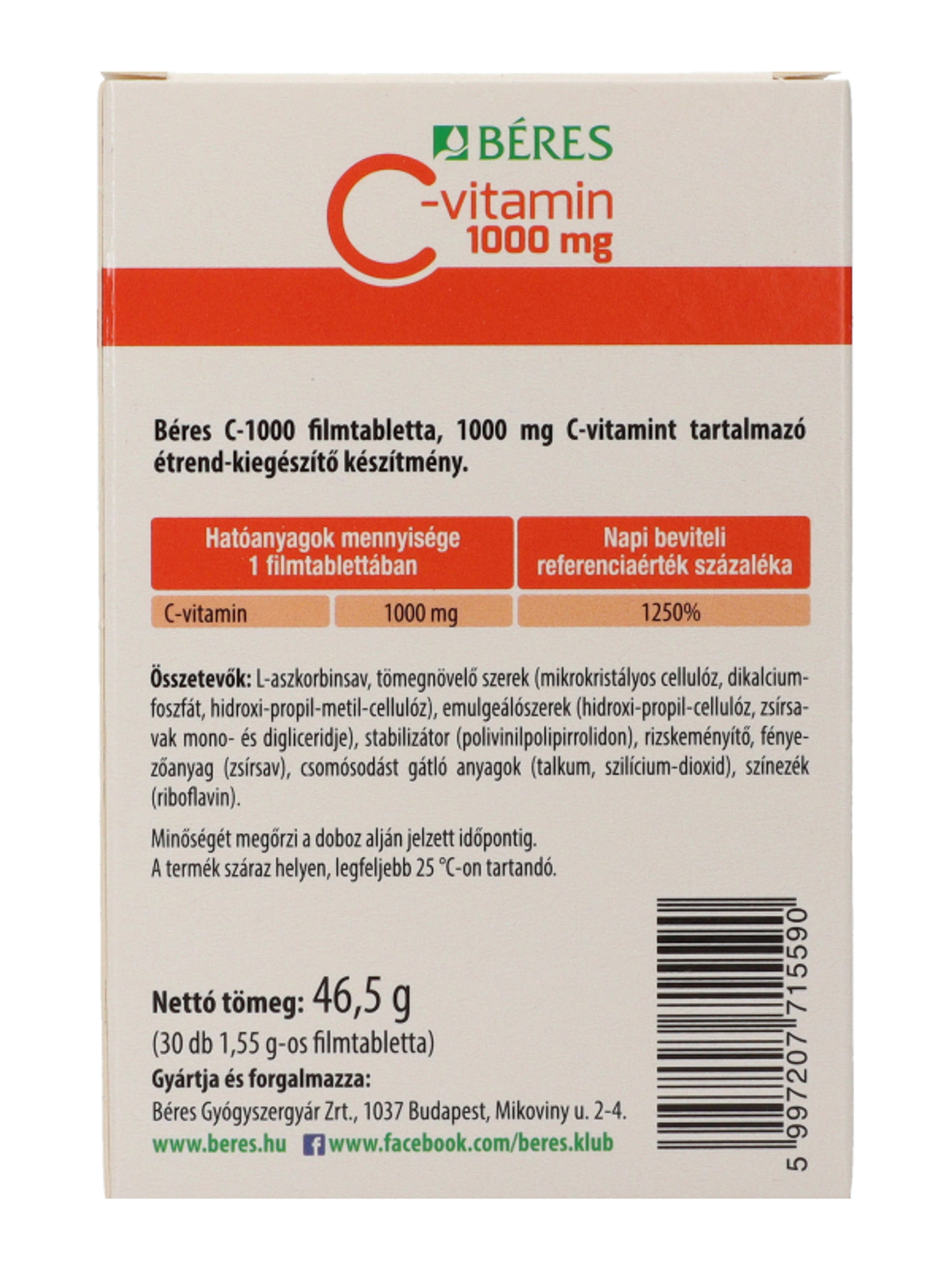 Beres C-vitamin 1000 mg filmtabletta - 30 db-5