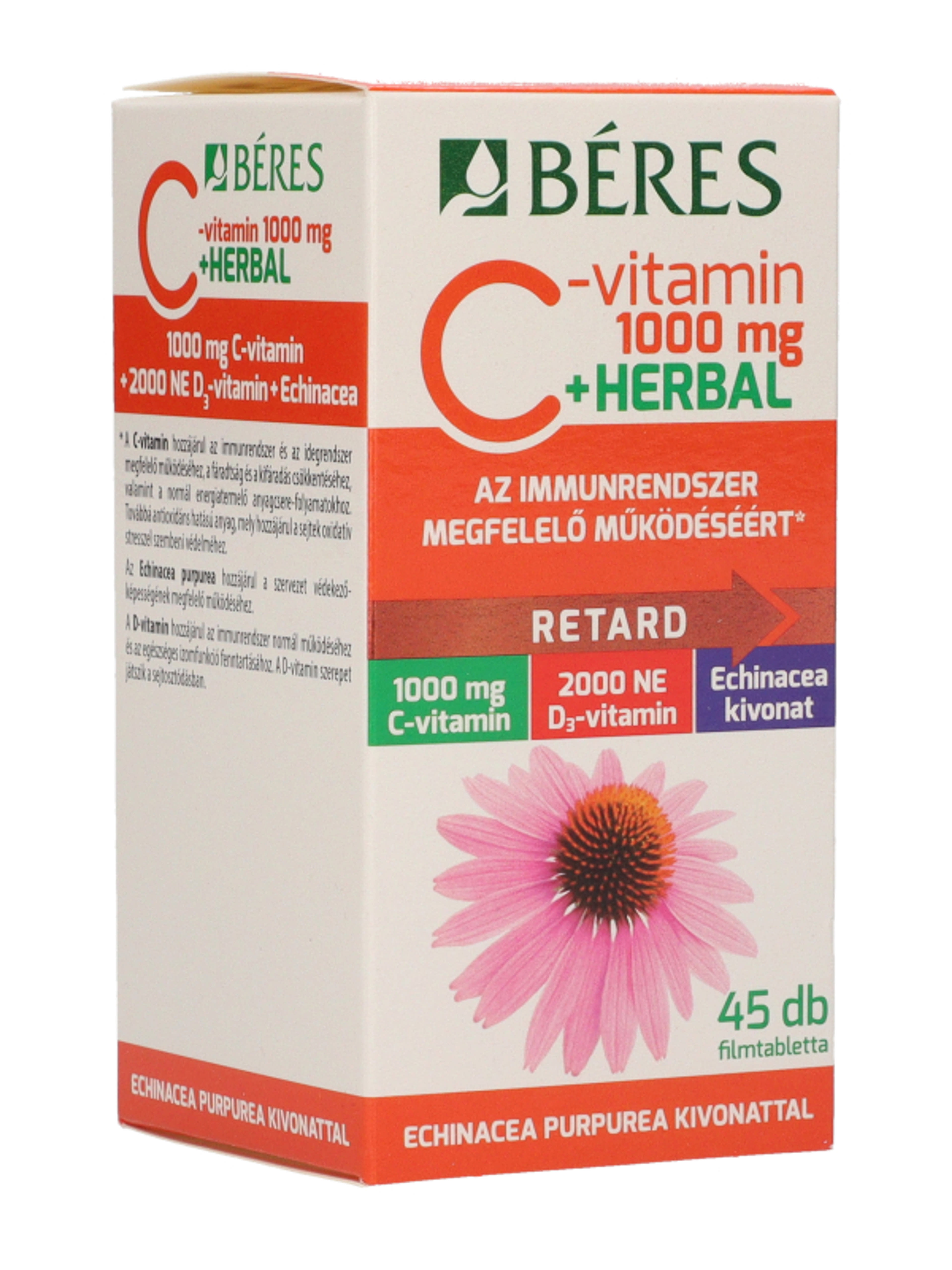Béres Retard C-vitamin1000 mg +Herbal filmtabletta - 45 db-4