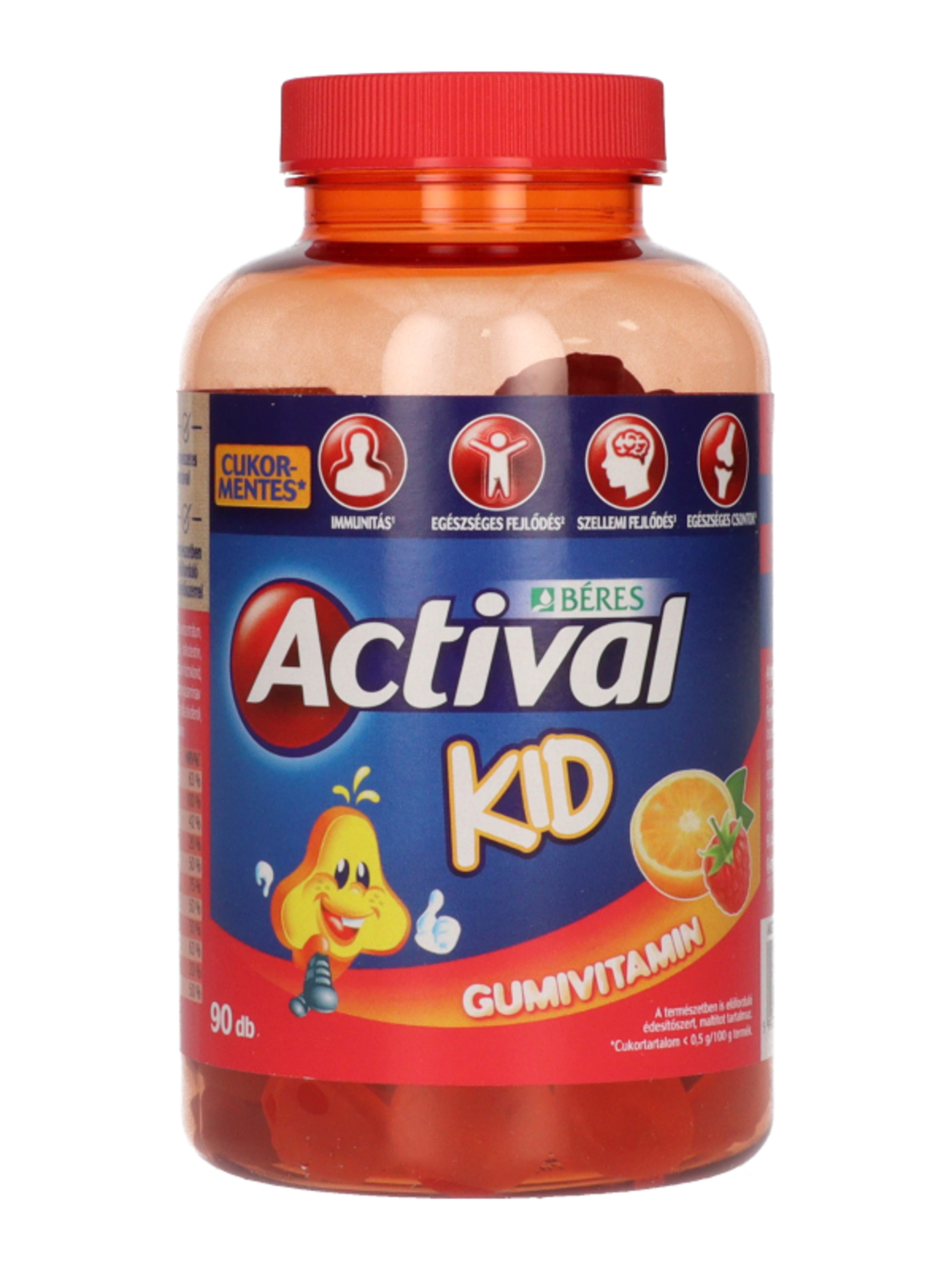 Béres Actival Kid multivitamin gumivitamin narancs és málna ízben - 90 db-4