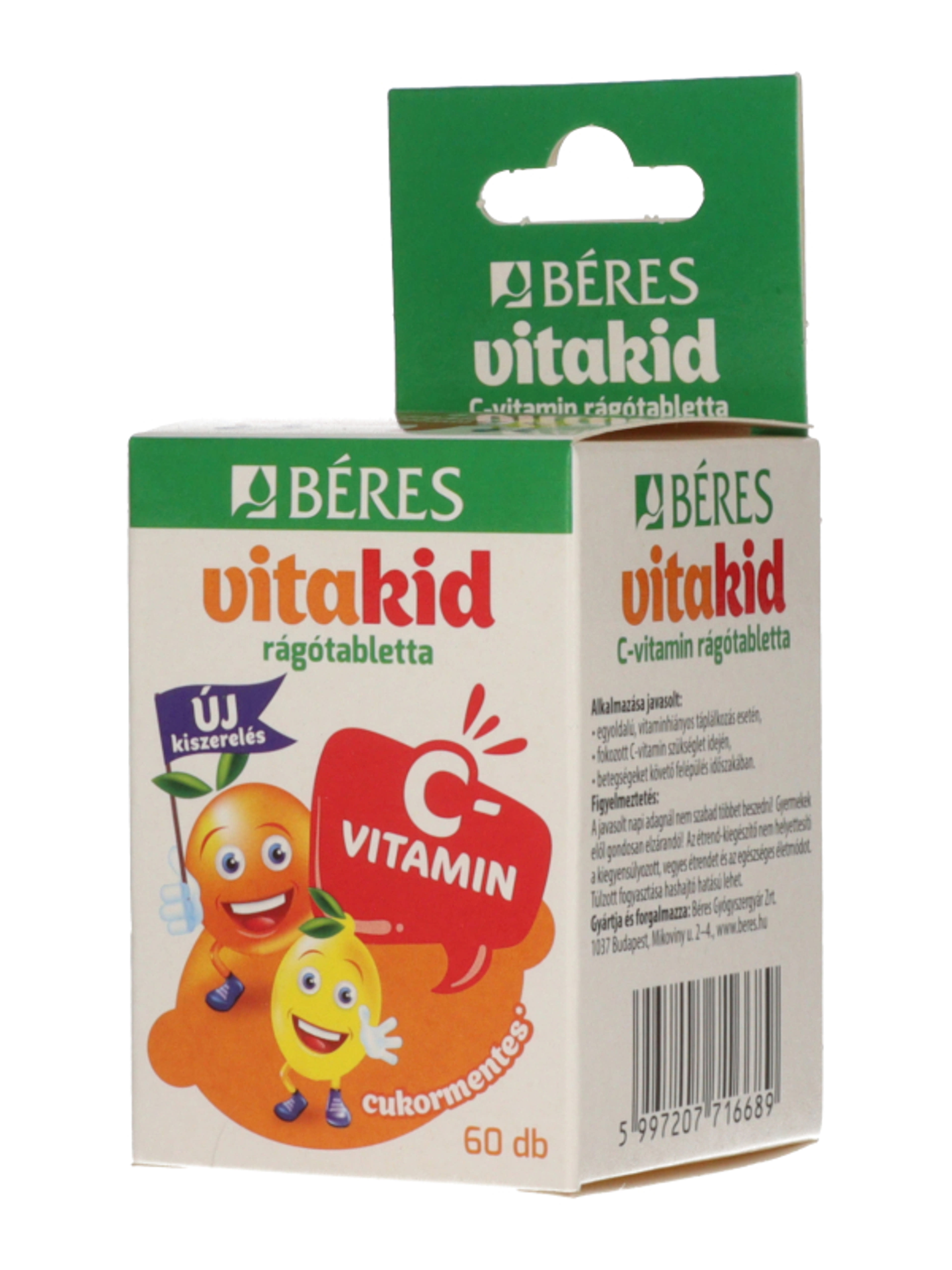 Béres Vitakid C-vitamin rágótabletta étrend-kiegészítő citrom és narancs ízben - 60 db-5