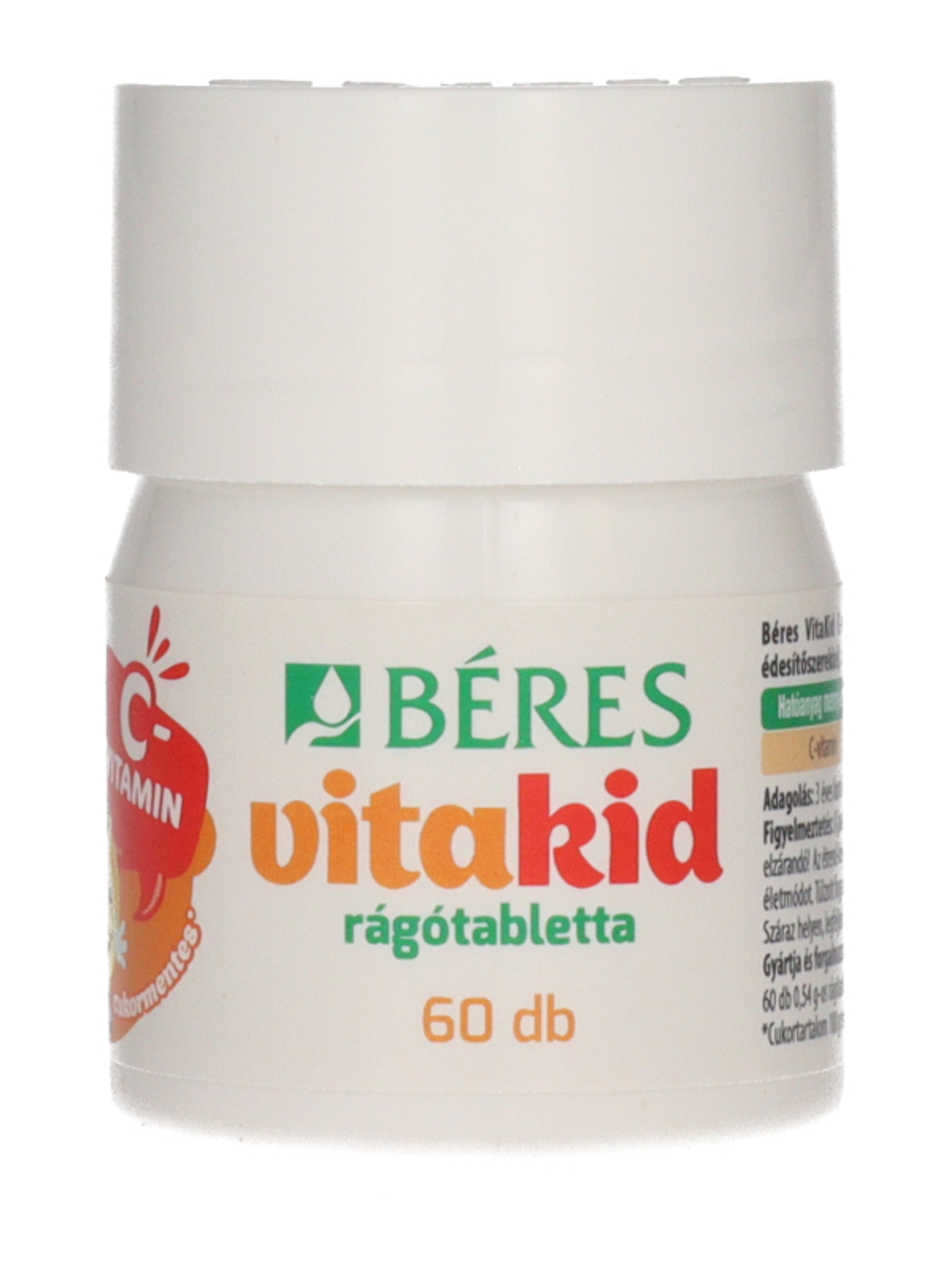 Béres Vitakid C-vitamin rágótabletta étrend-kiegészítő citrom és narancs ízben - 60 db-7