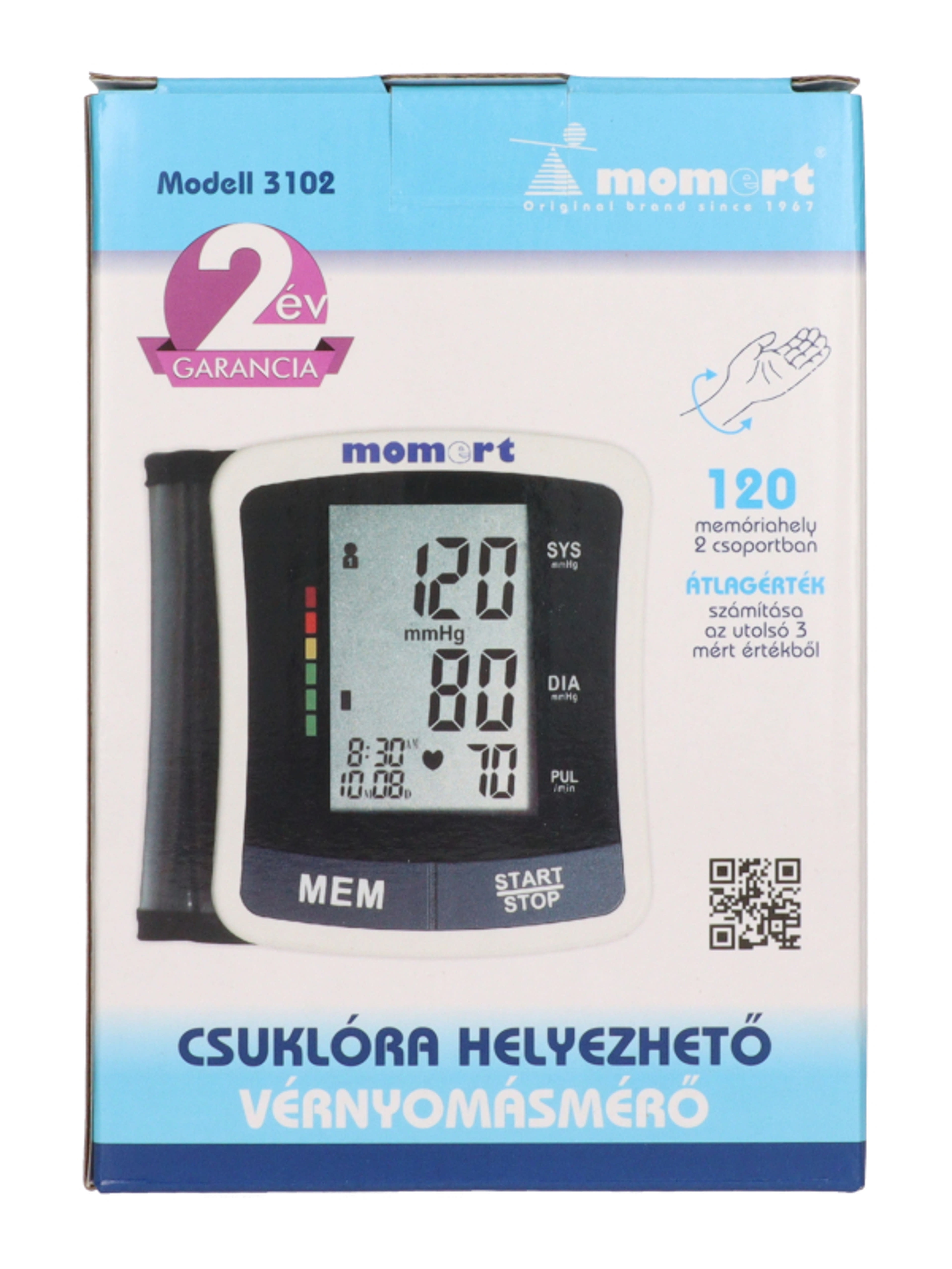 Momert csuklós vérnyomásmérő - 1 db-3