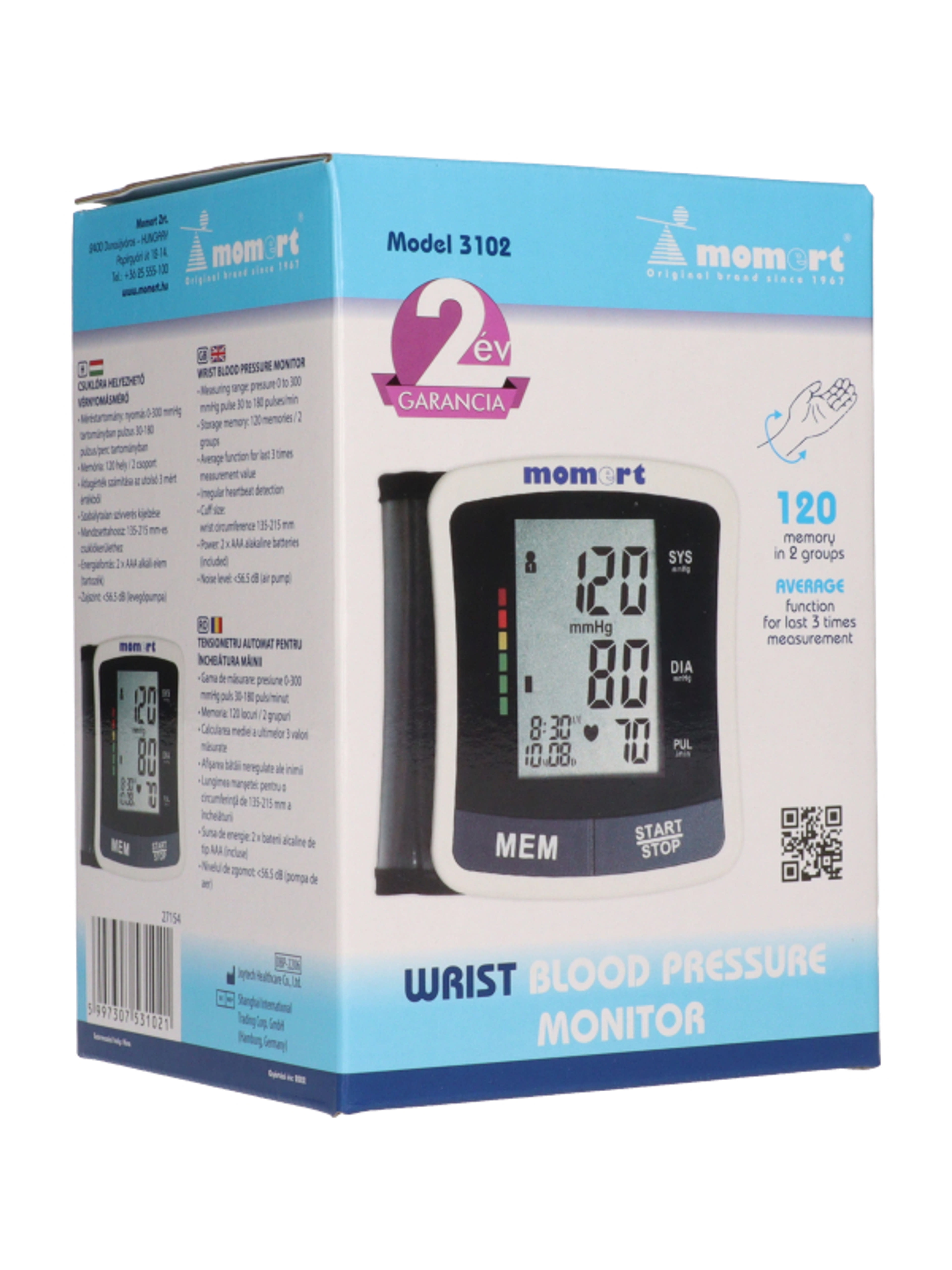 Momert csuklós vérnyomásmérő - 1 db-4