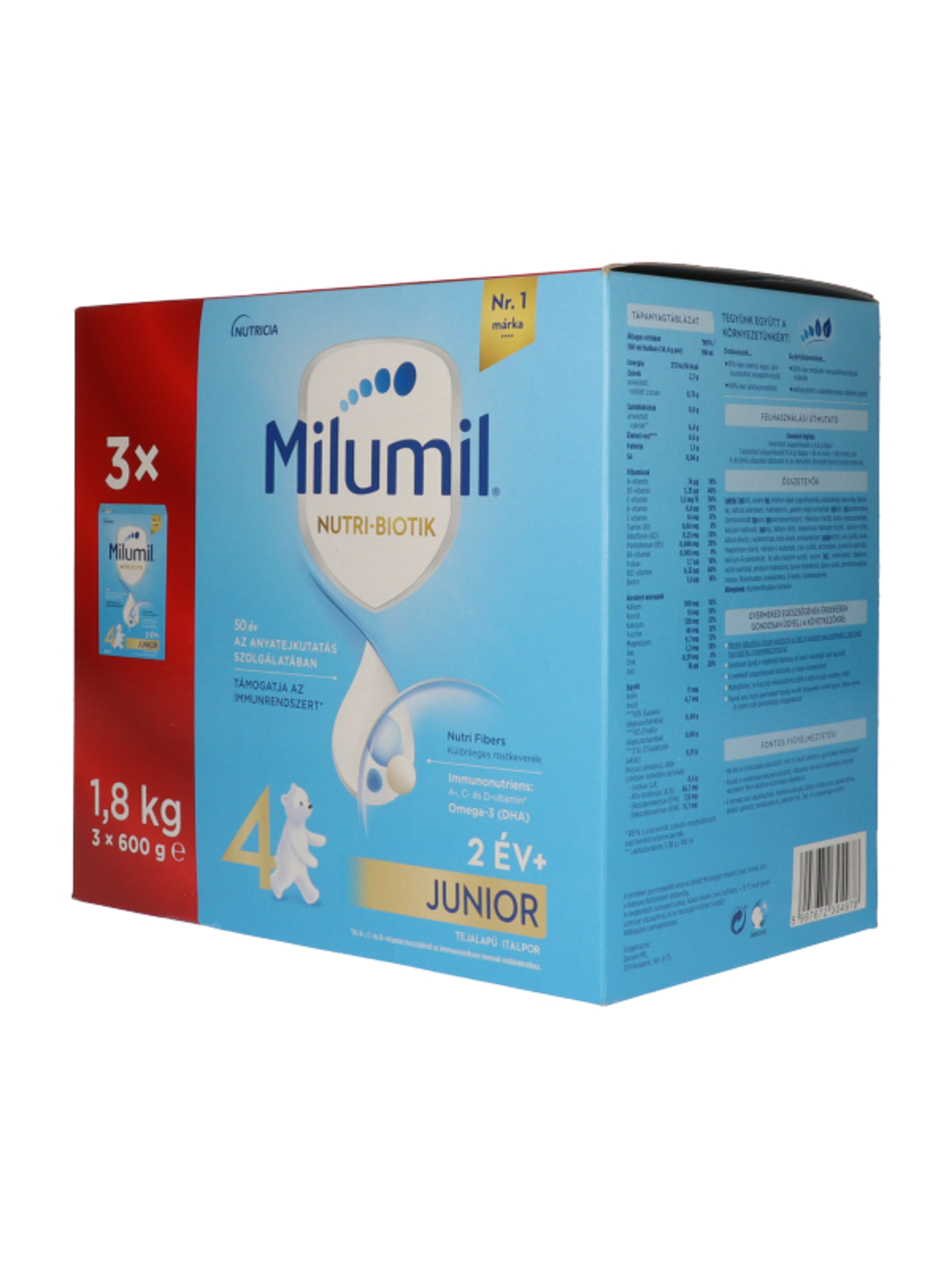 Milumil Nutri-Biotik 4 Junior tejalapú italpor 2 éves kortól - 1800 g-2