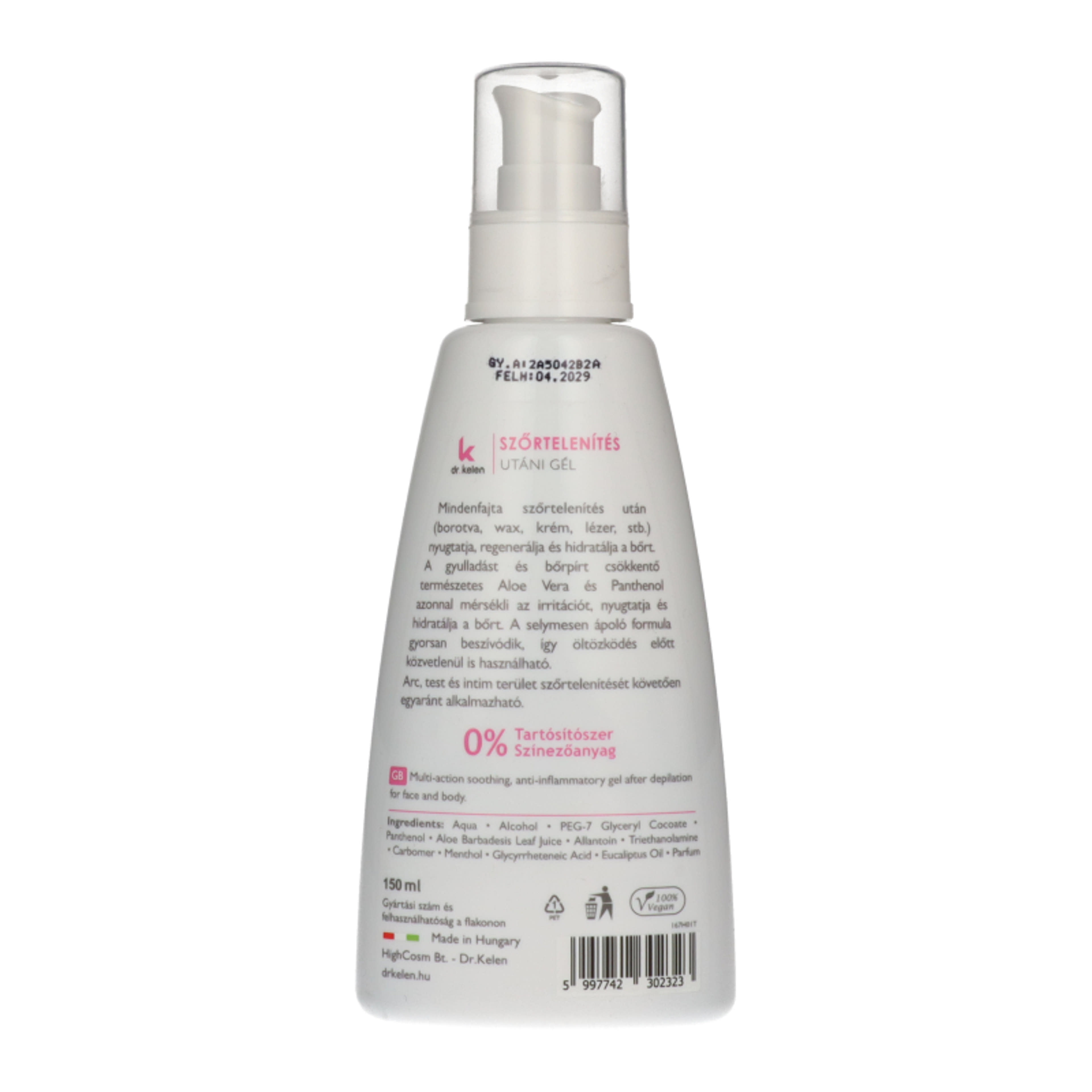 Dr.Kelen szőrtelenítés utáni gél - 150 ml-2