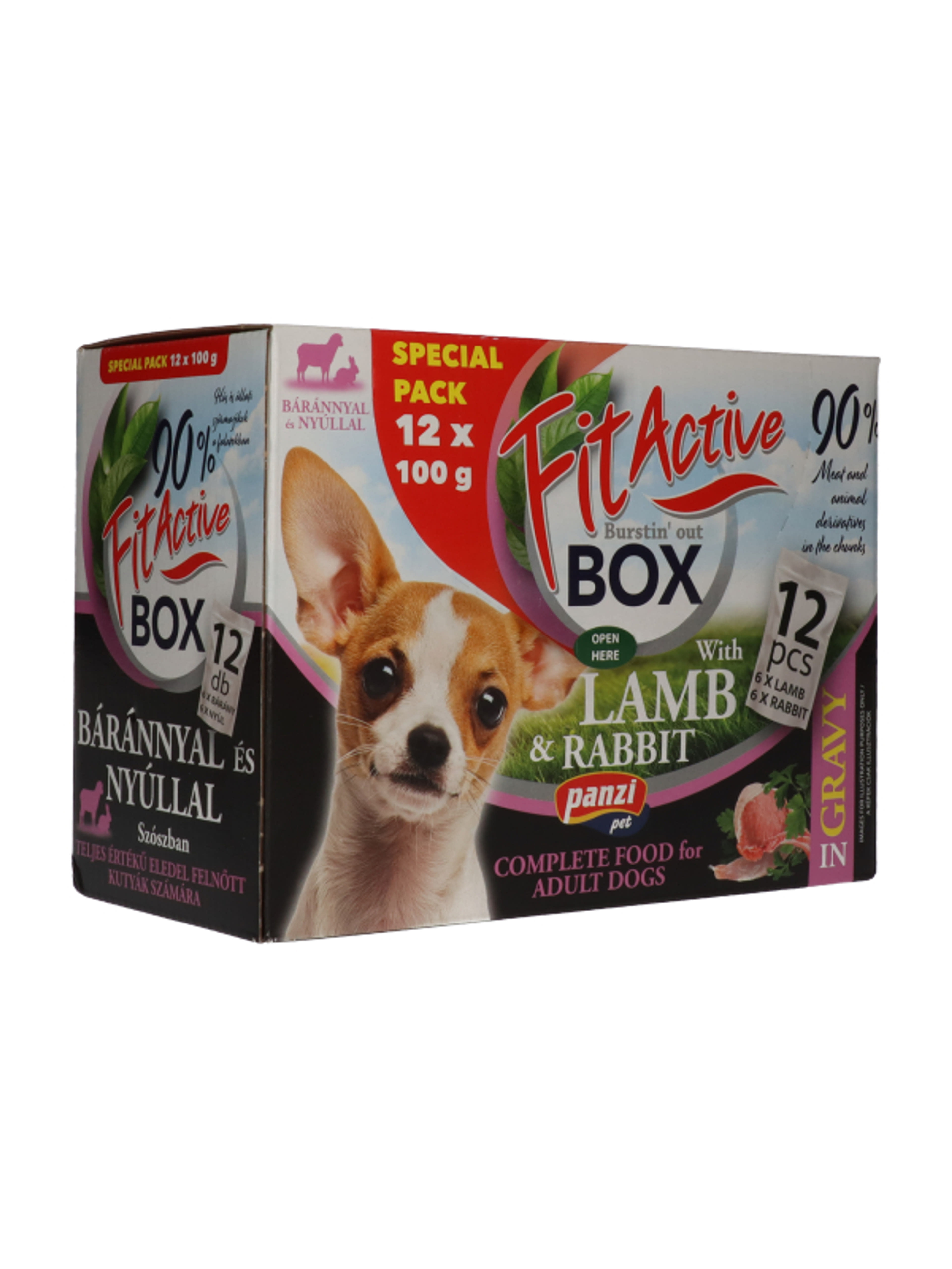 FitActive Fit-a-boksz bárány/nyúl alutasakos válogatás kutyák részére - 1,2 kg-2