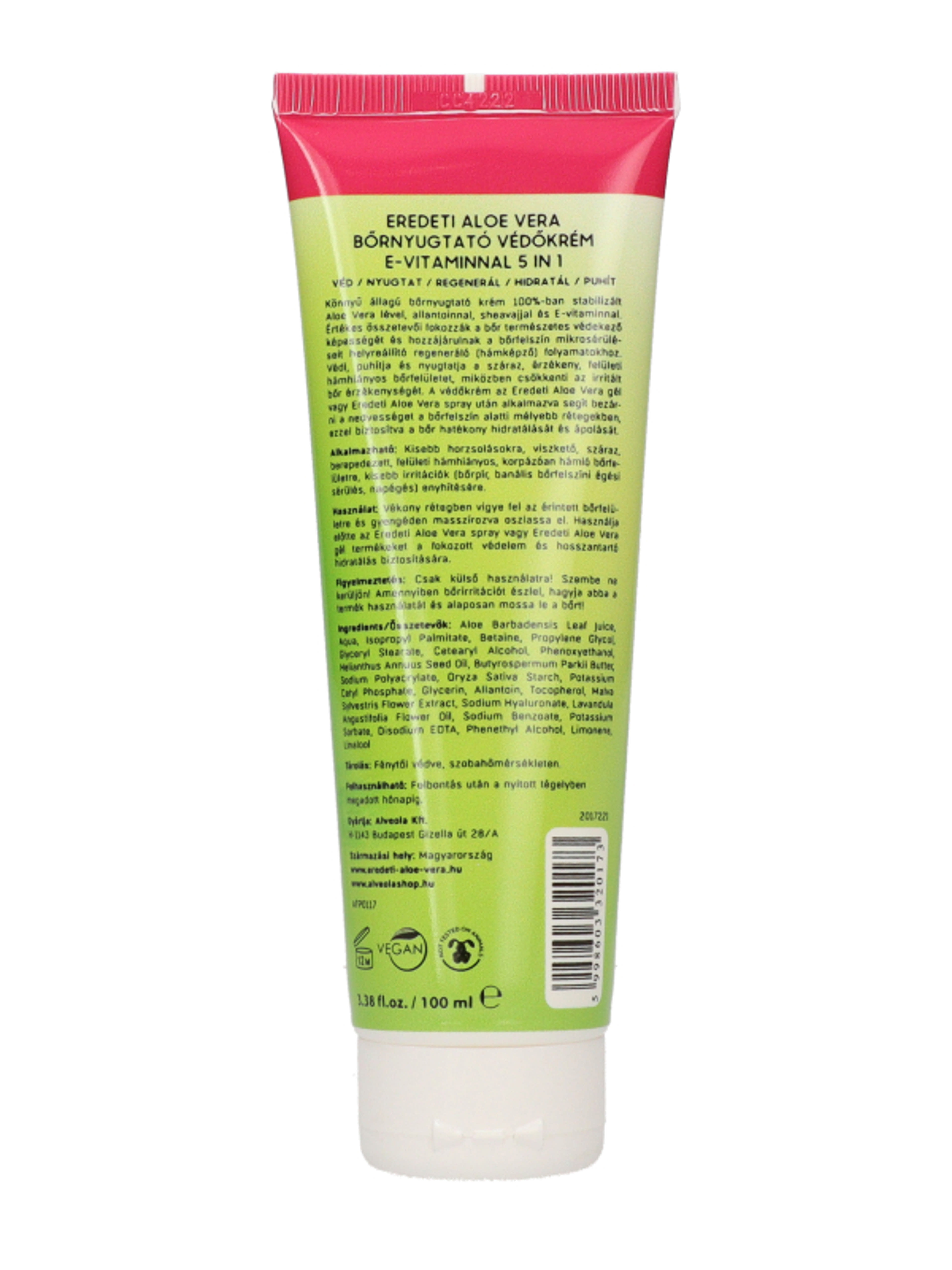 Eredeti Aloe Vera 5 in 1 bőrnyugtató védőkrém  - 100 ml-4