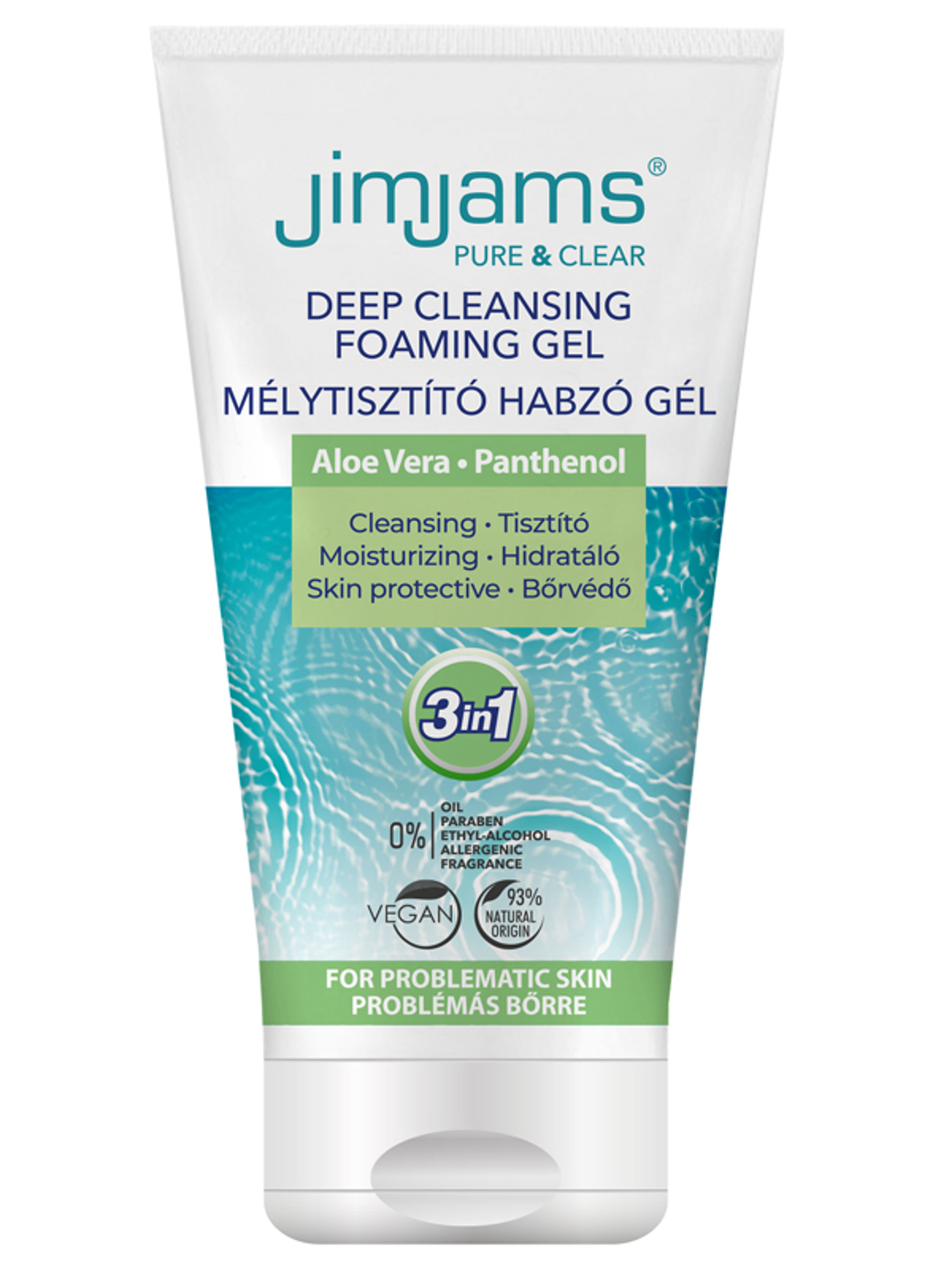 JimJams Pure & Clear habzó arclemosó gél - 150 ml
