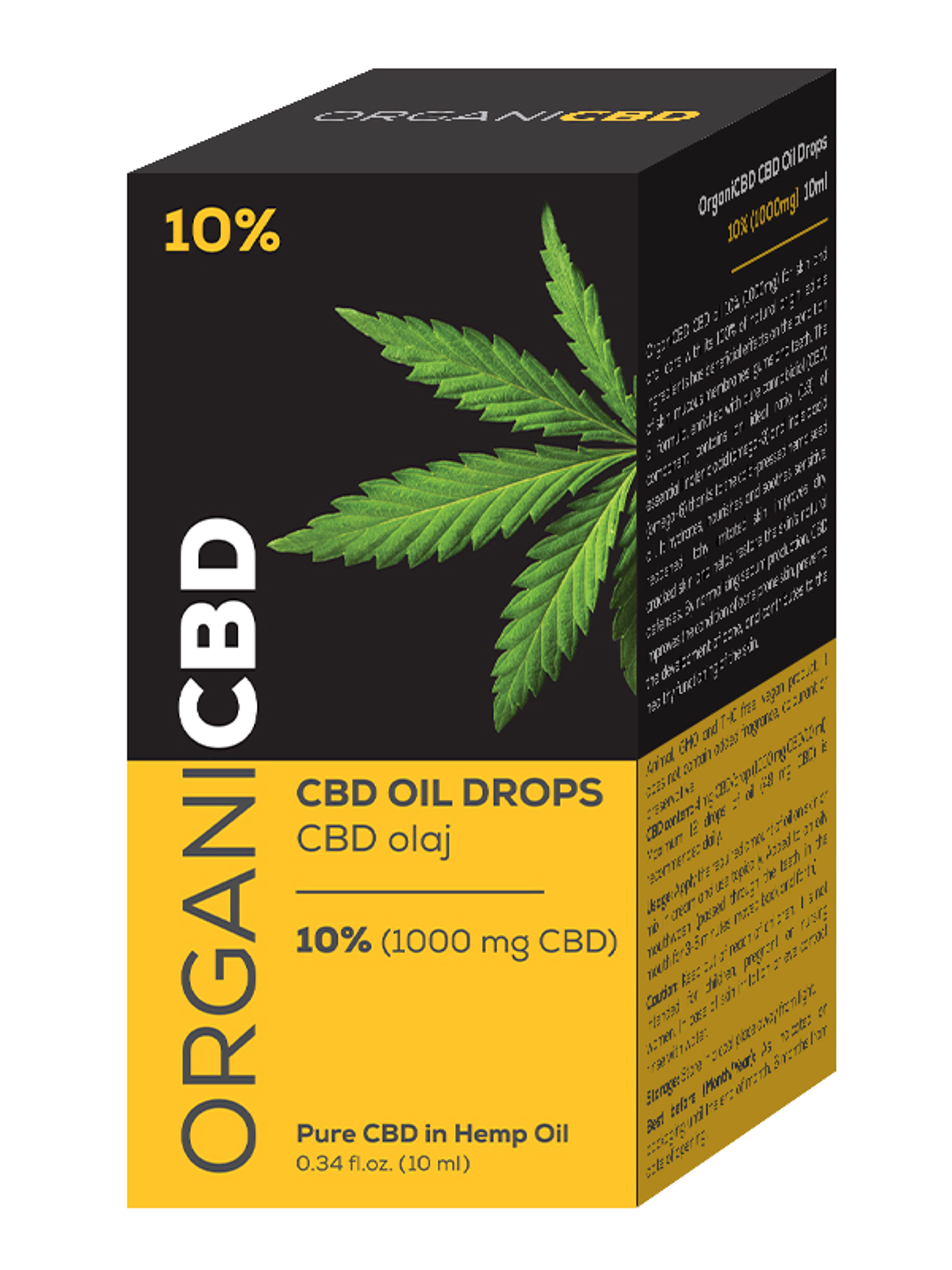 OrganiCBD CBD olaj 10% (1000mg) - 10 ml