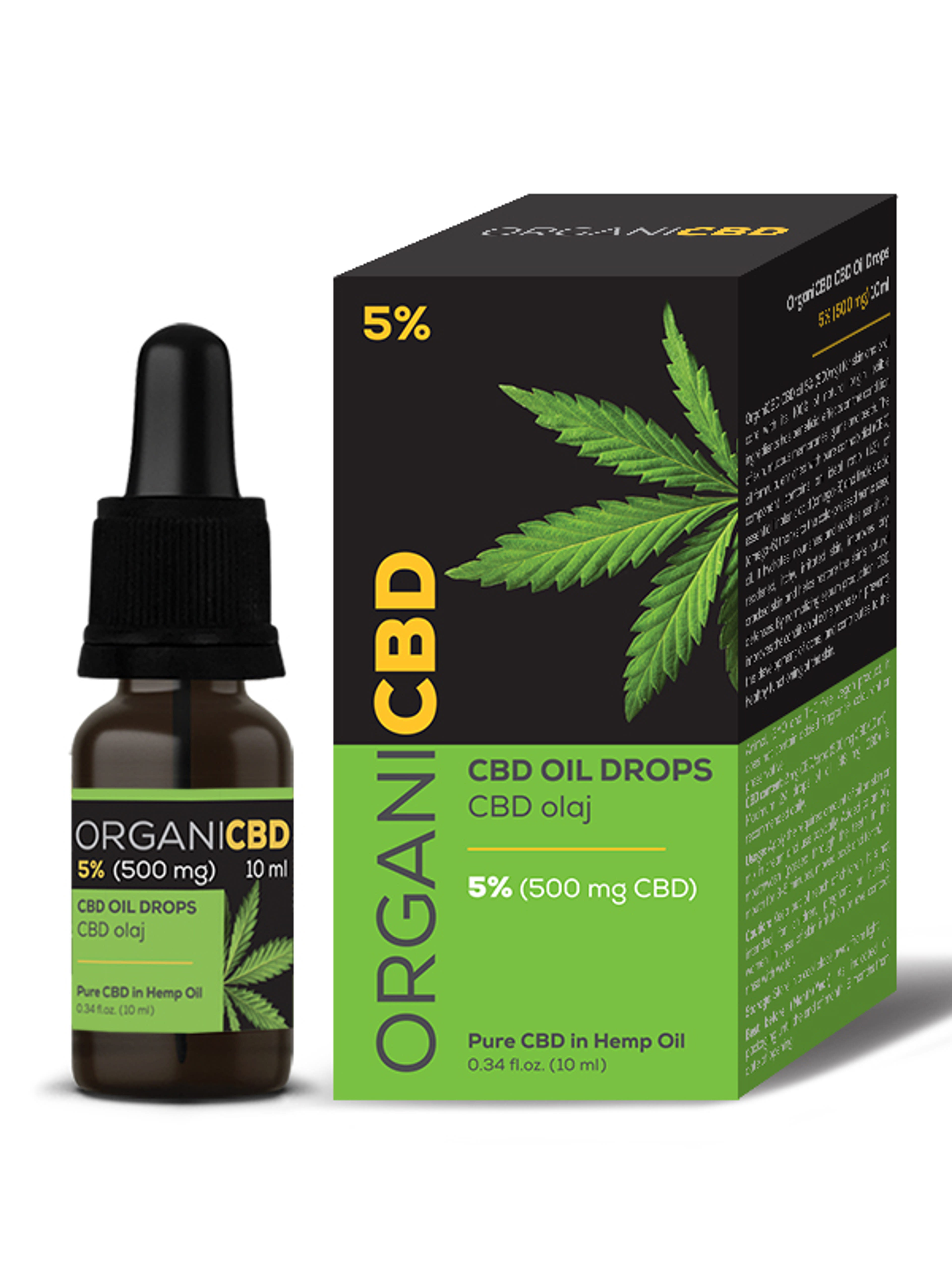 OrganiCBD CBD olaj 5% (500 mg) - 10 ml-2