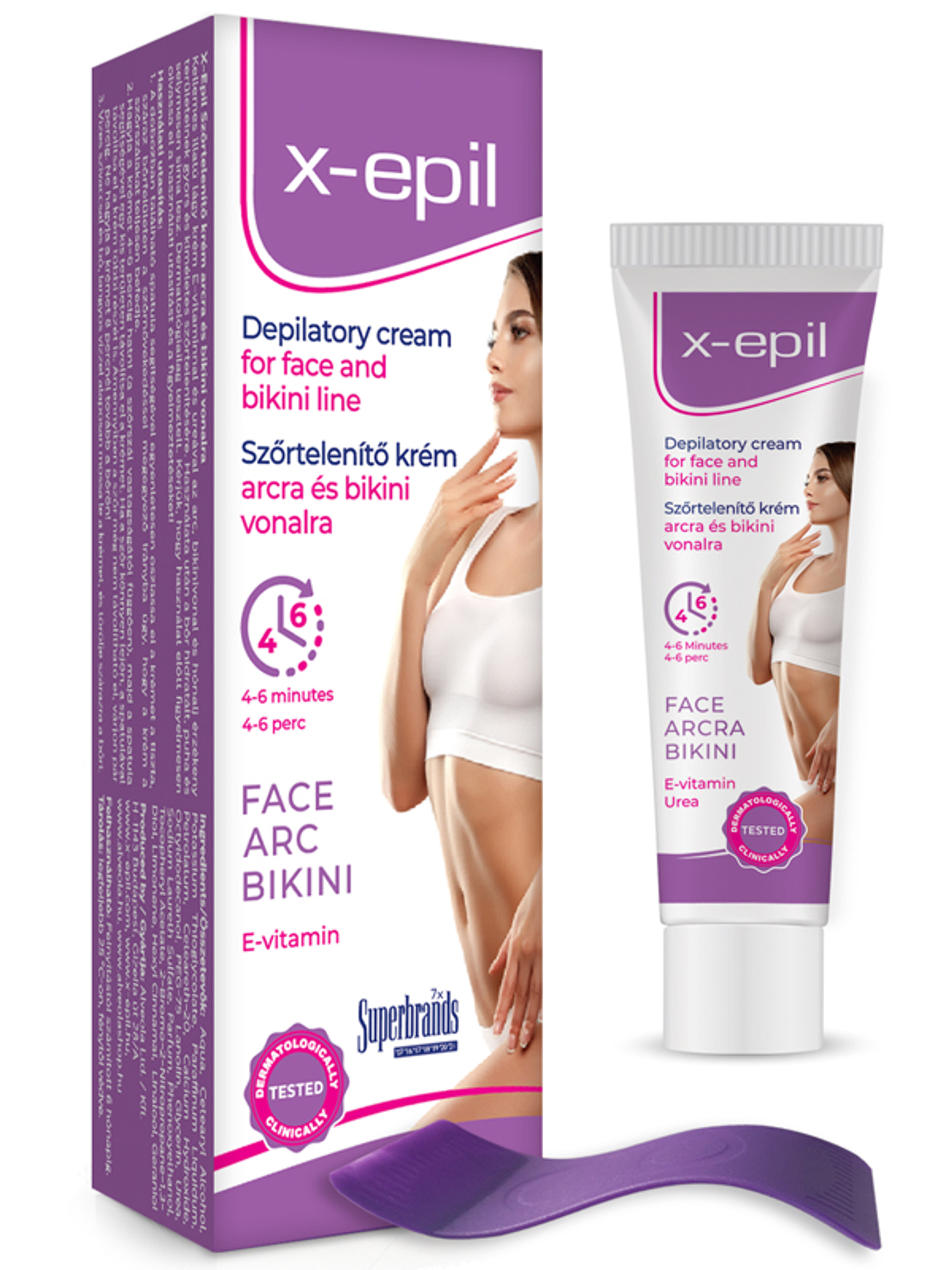 X-Epil szőrtelenítő krém arc/bikini vonalra - 40 ml-2