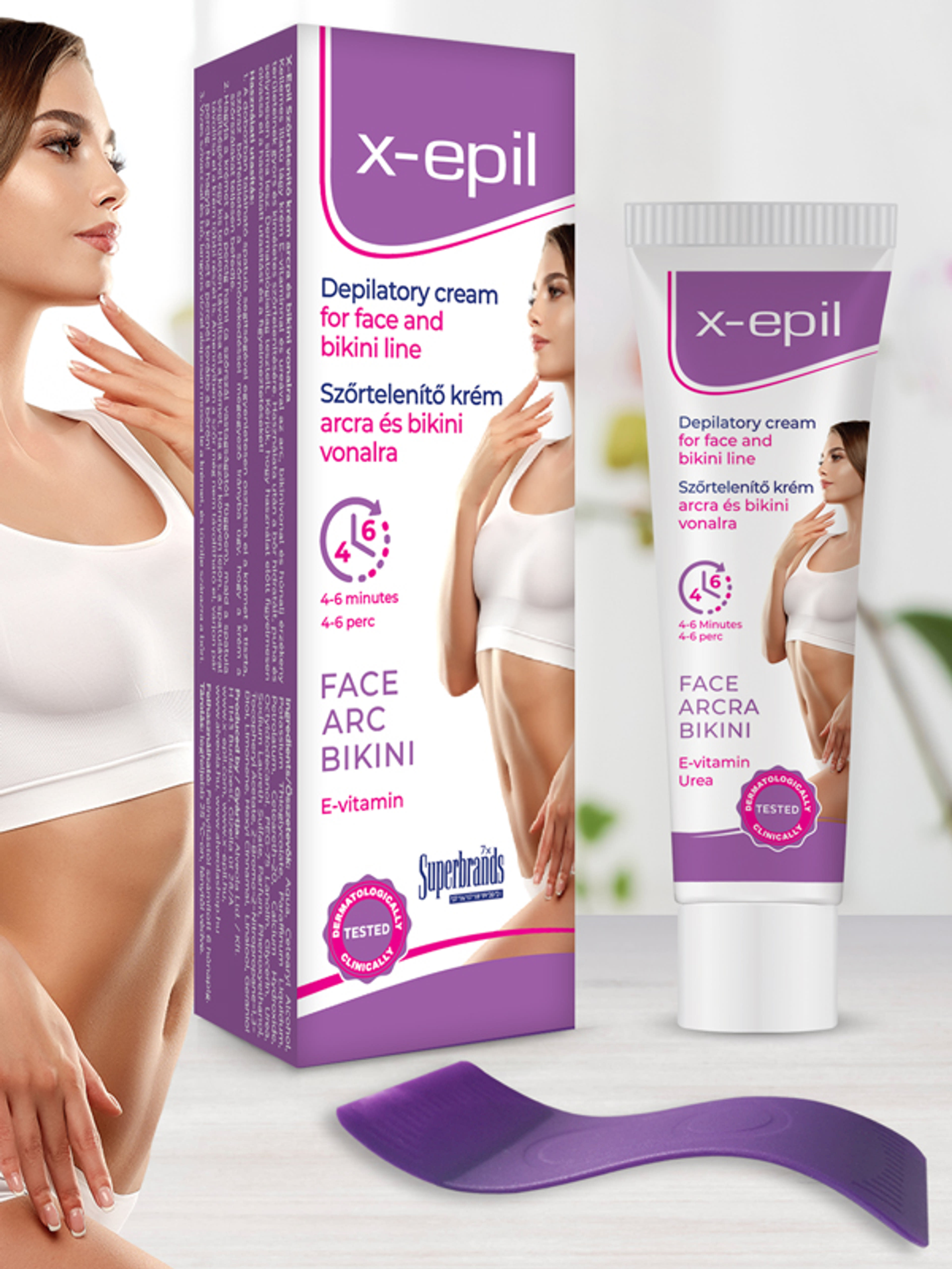 X-Epil szőrtelenítő krém arc/bikini vonalra - 40 ml-3