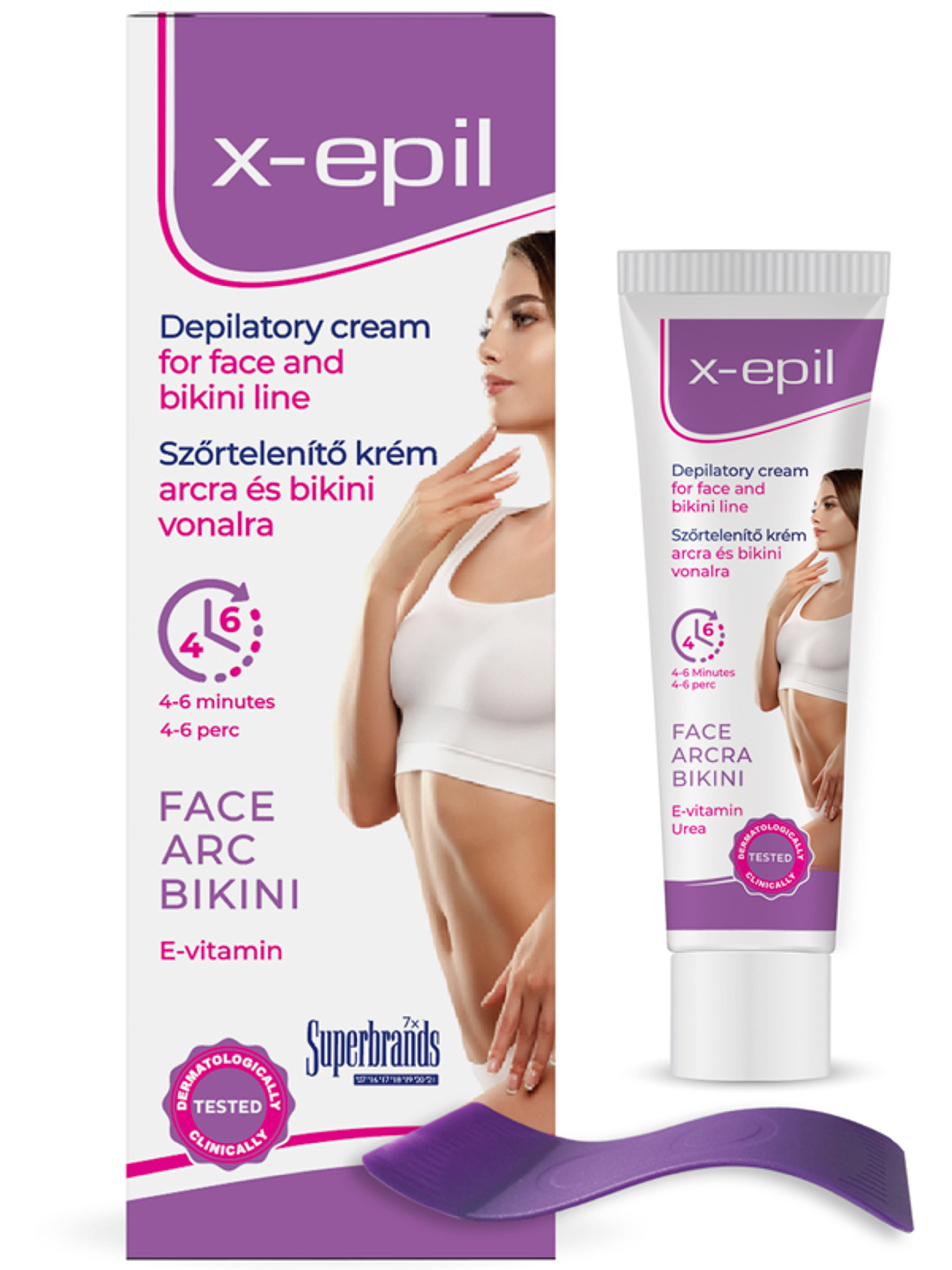 X-Epil szőrtelenítő krém arc/bikini vonalra - 40 ml