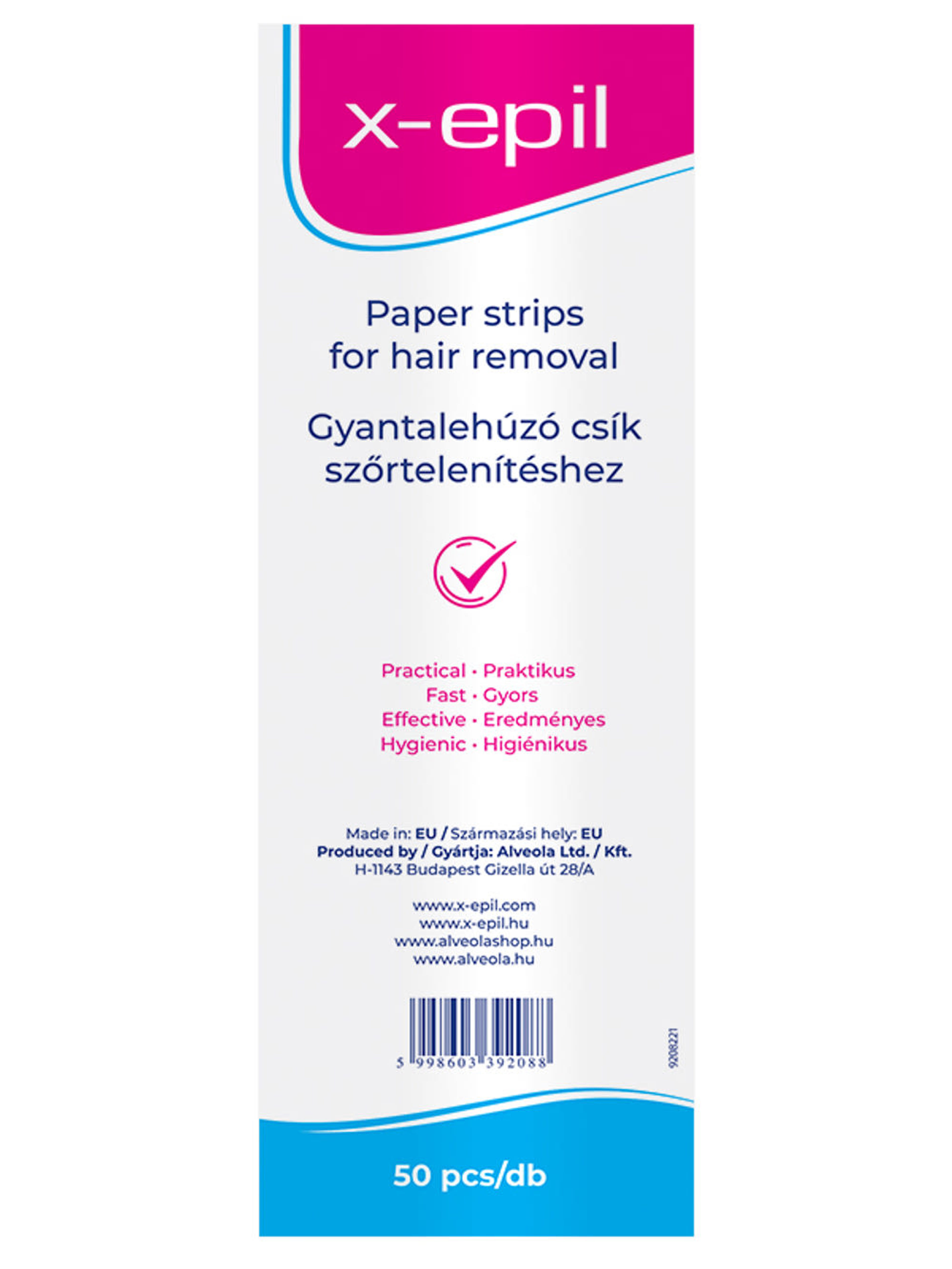 X-Epil Gyantalehúzó csíkok - 50 db