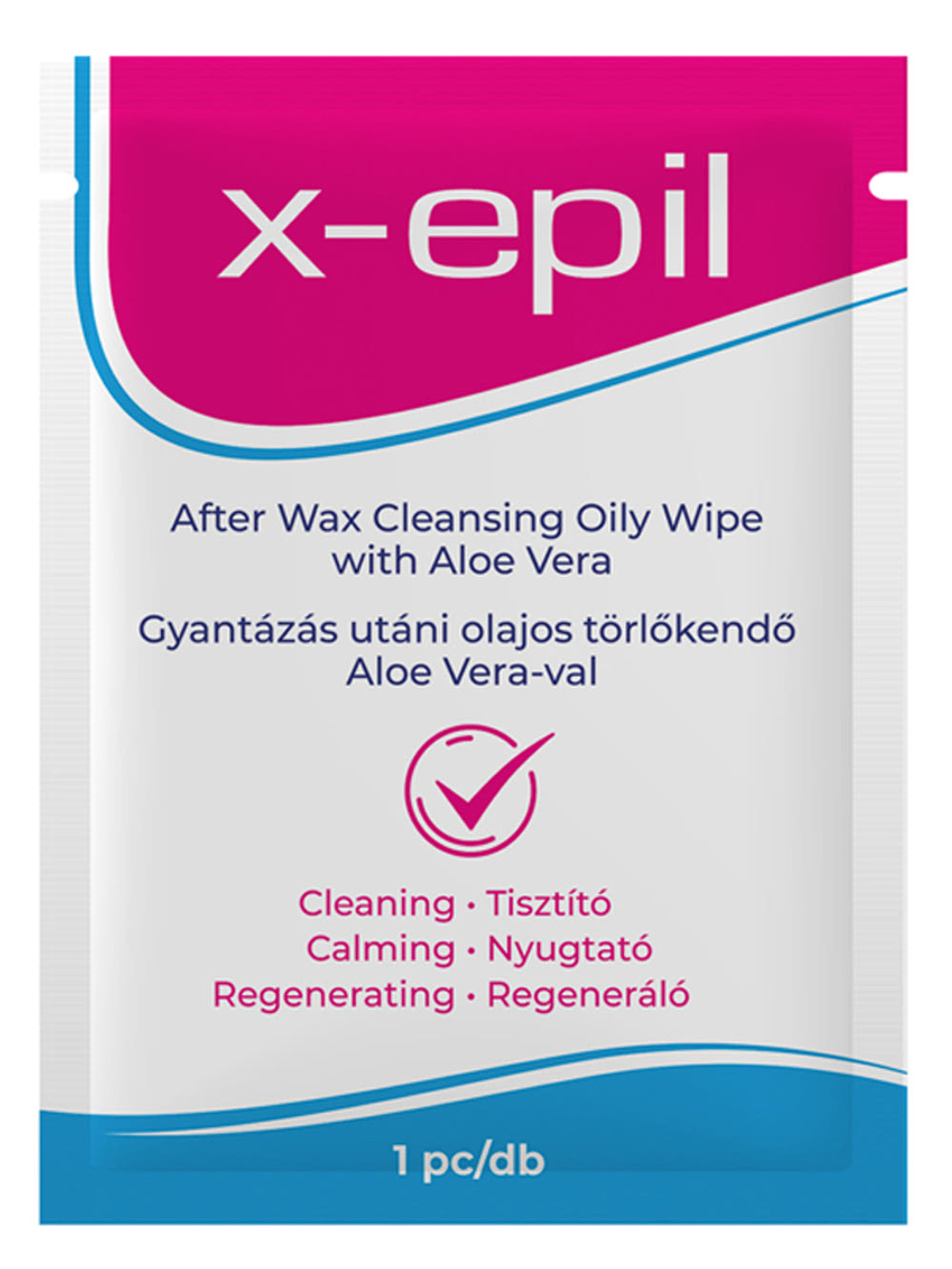 X-Epil Gyantázás utáni olajos törlőkendő Aloe Verával 1db