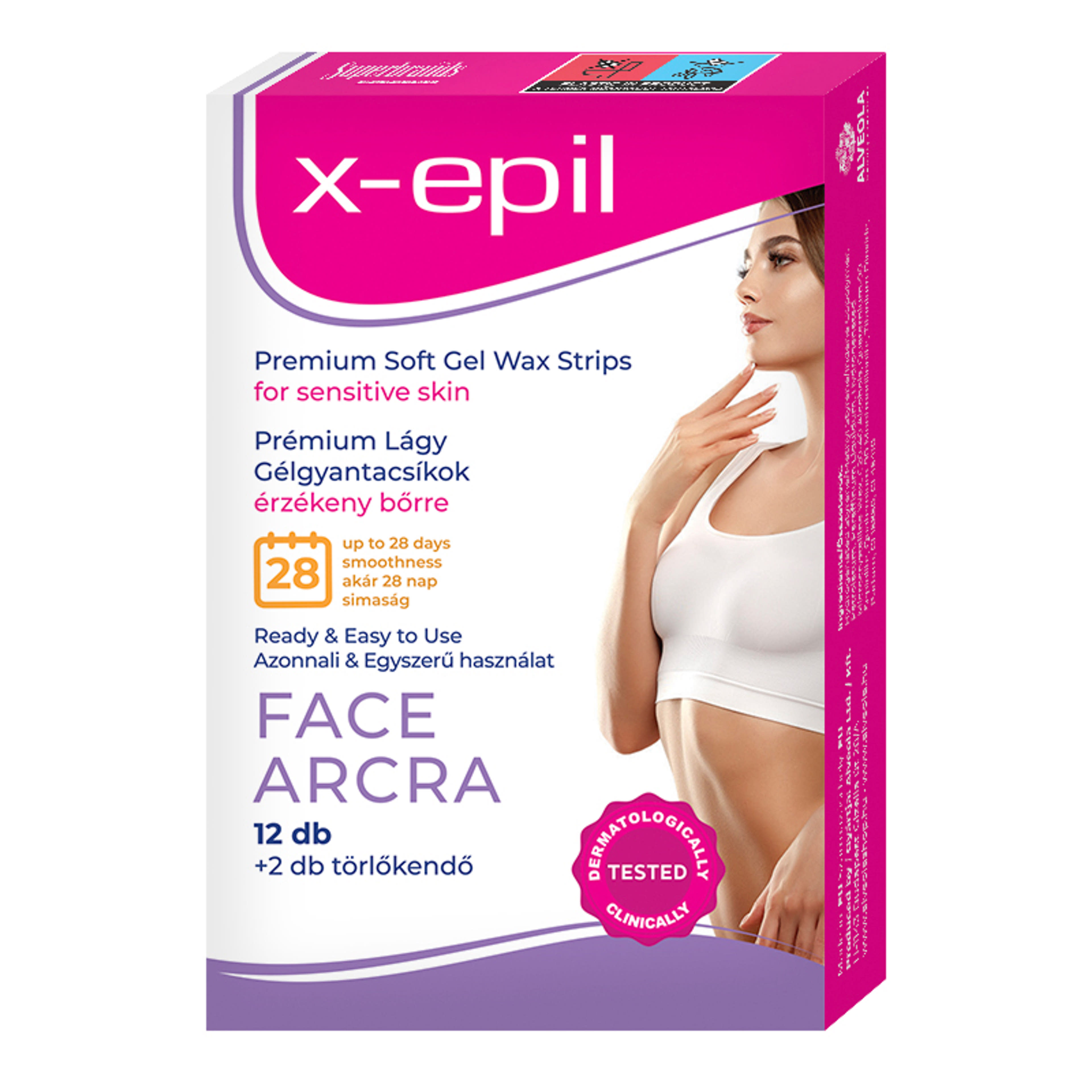 X-Epil Premium Soft gélgyantacsík arcra - 12 db