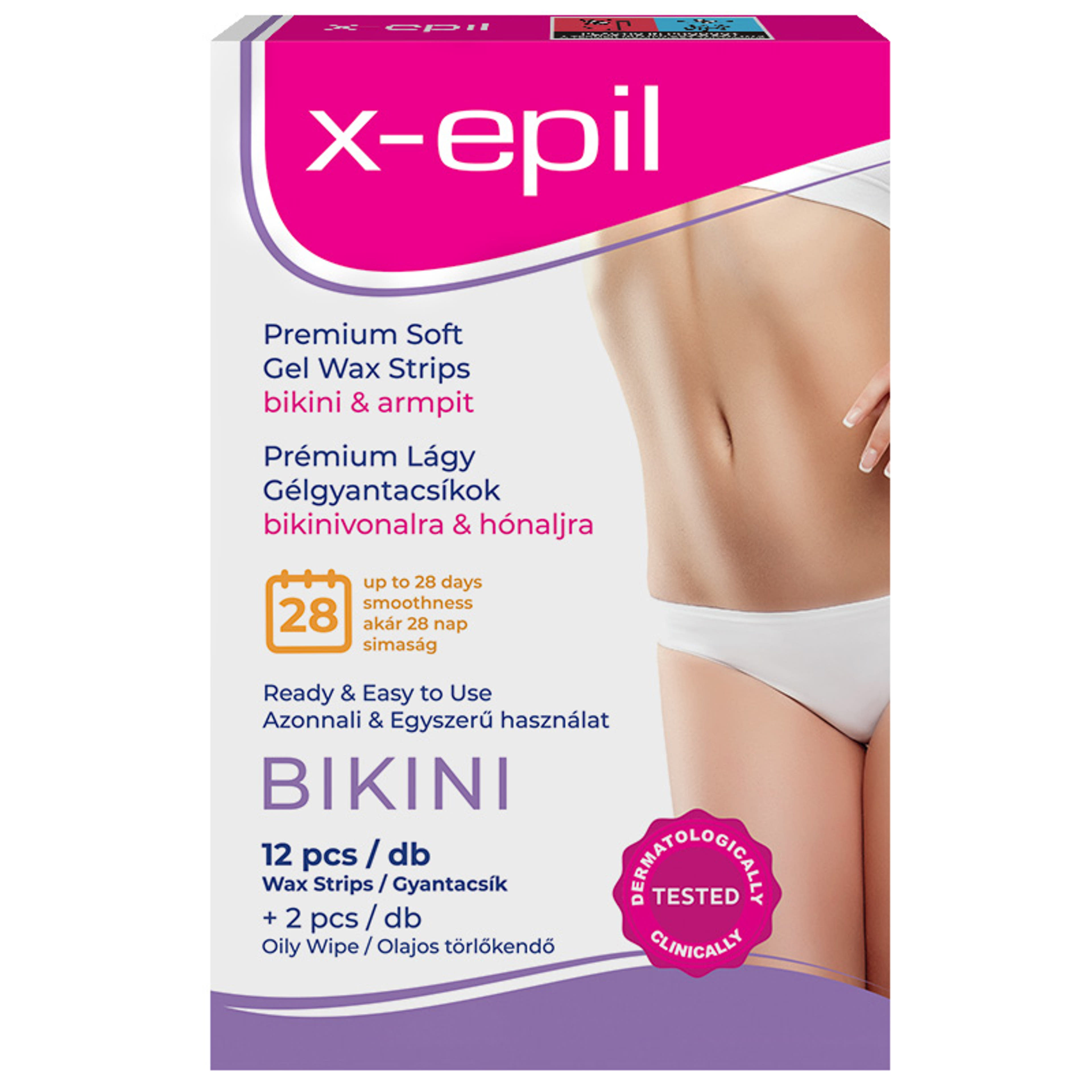 X-Epil Premium Soft gélgyantacsík bikini-hónalj - 12 db
