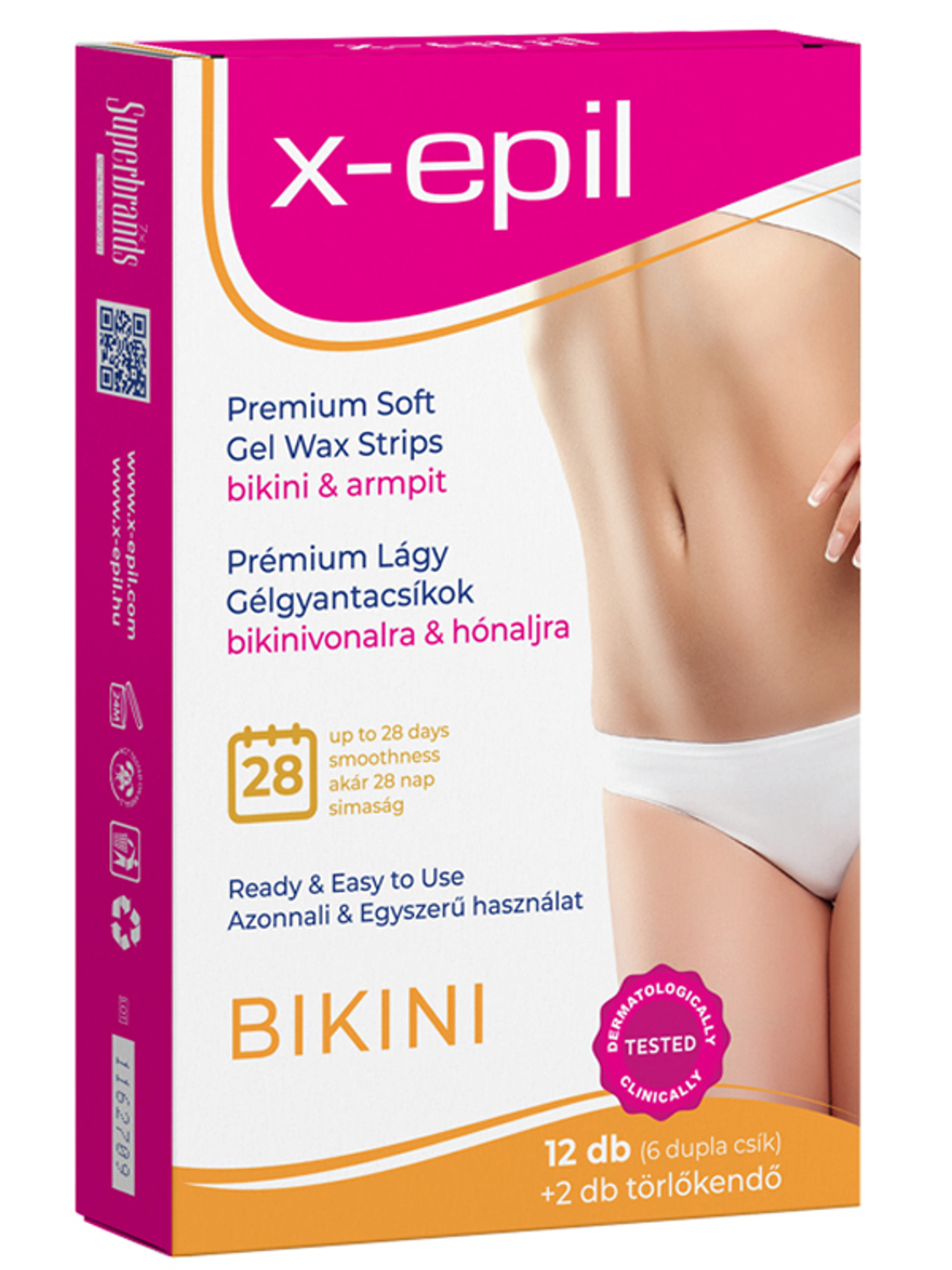 X-Epil Premium Soft gélgyantacsík bikini-hónalj - 12 db-2