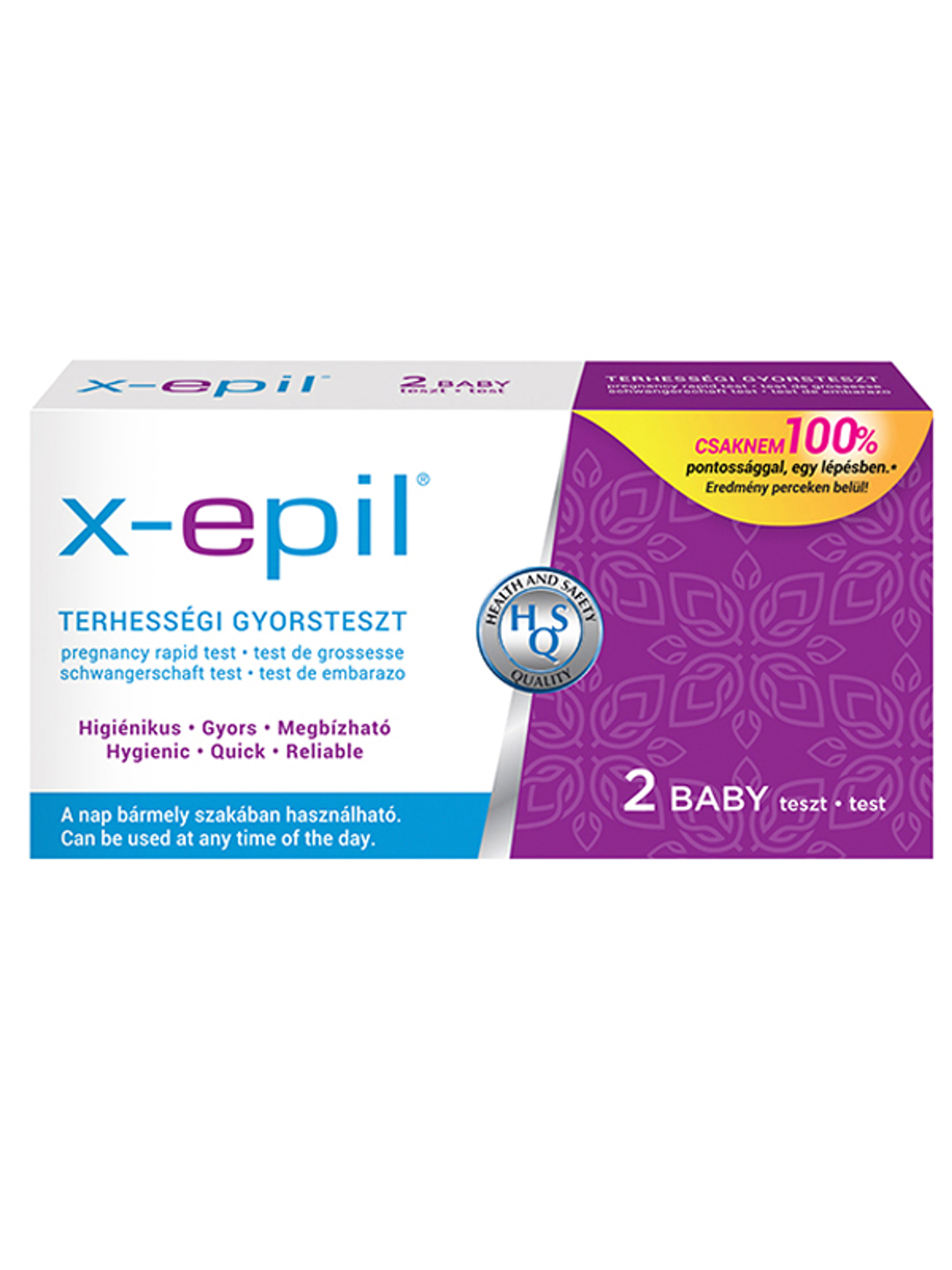 X-Epil terhességi gyorsteszt - 2 db