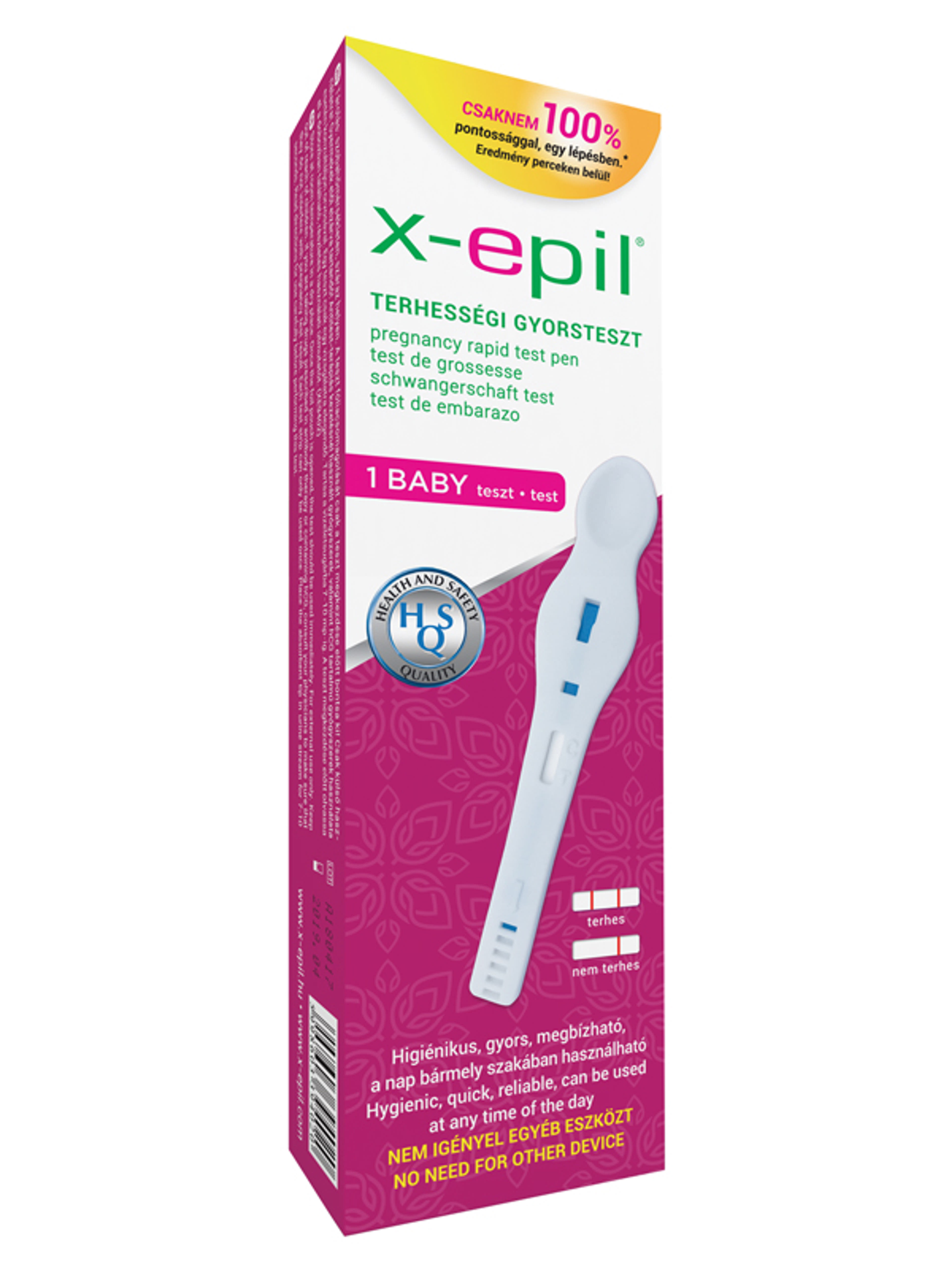 X-Epil terhességi gyorsteszt - 1 db-3