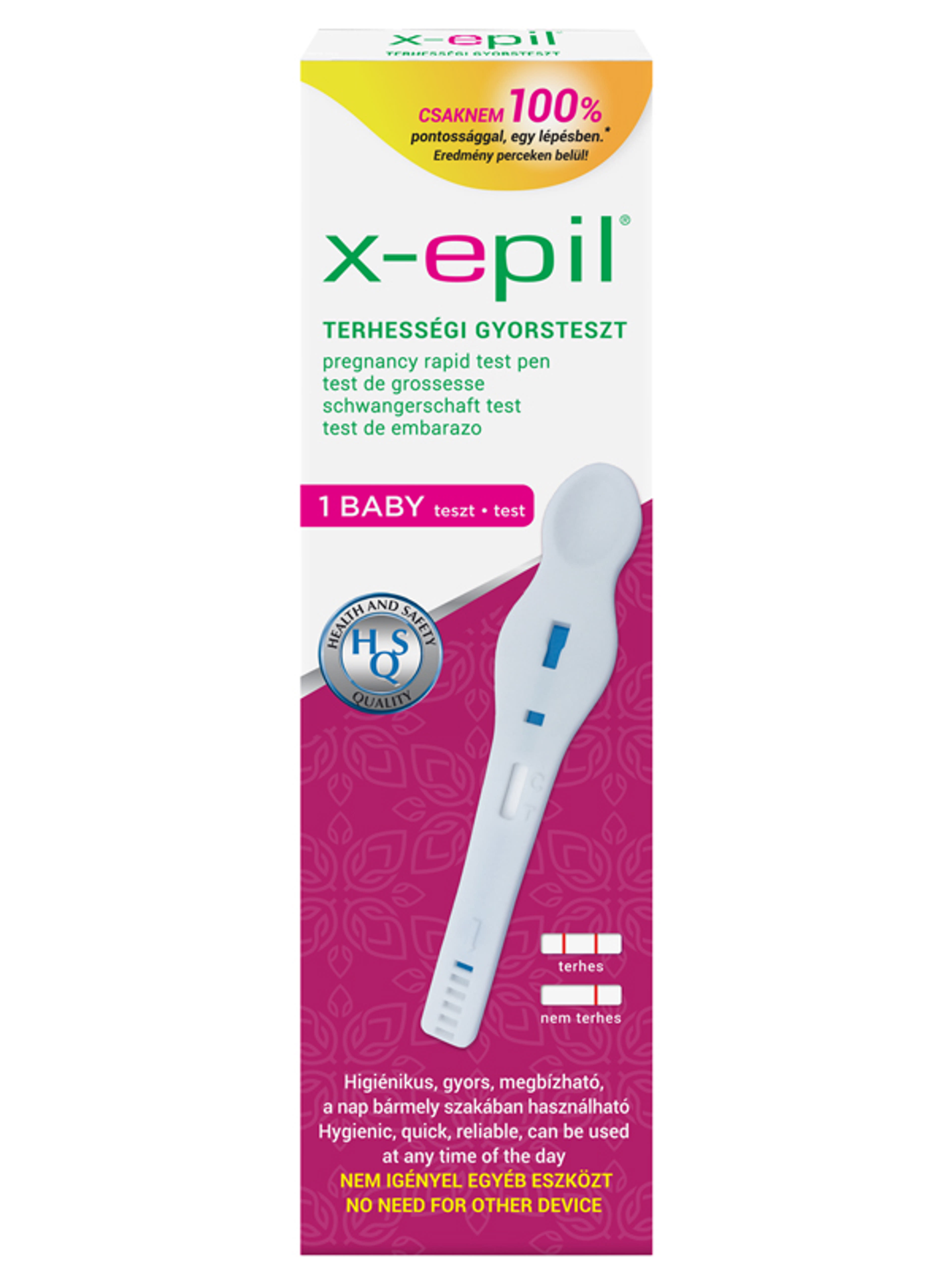 X-Epil terhességi gyorsteszt - 1 db
