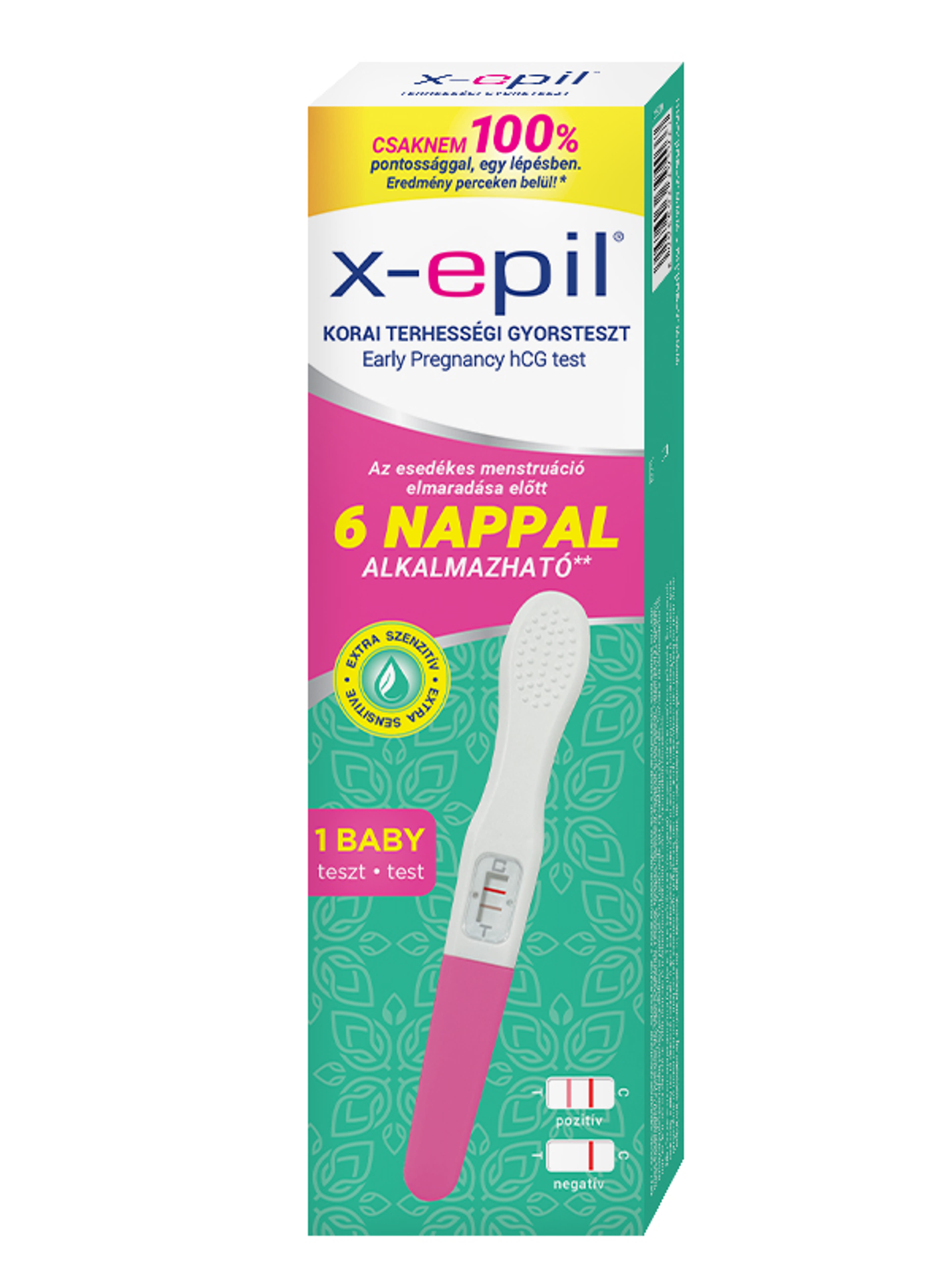 X-Epil korai terhességi gyorsteszt - 1 db