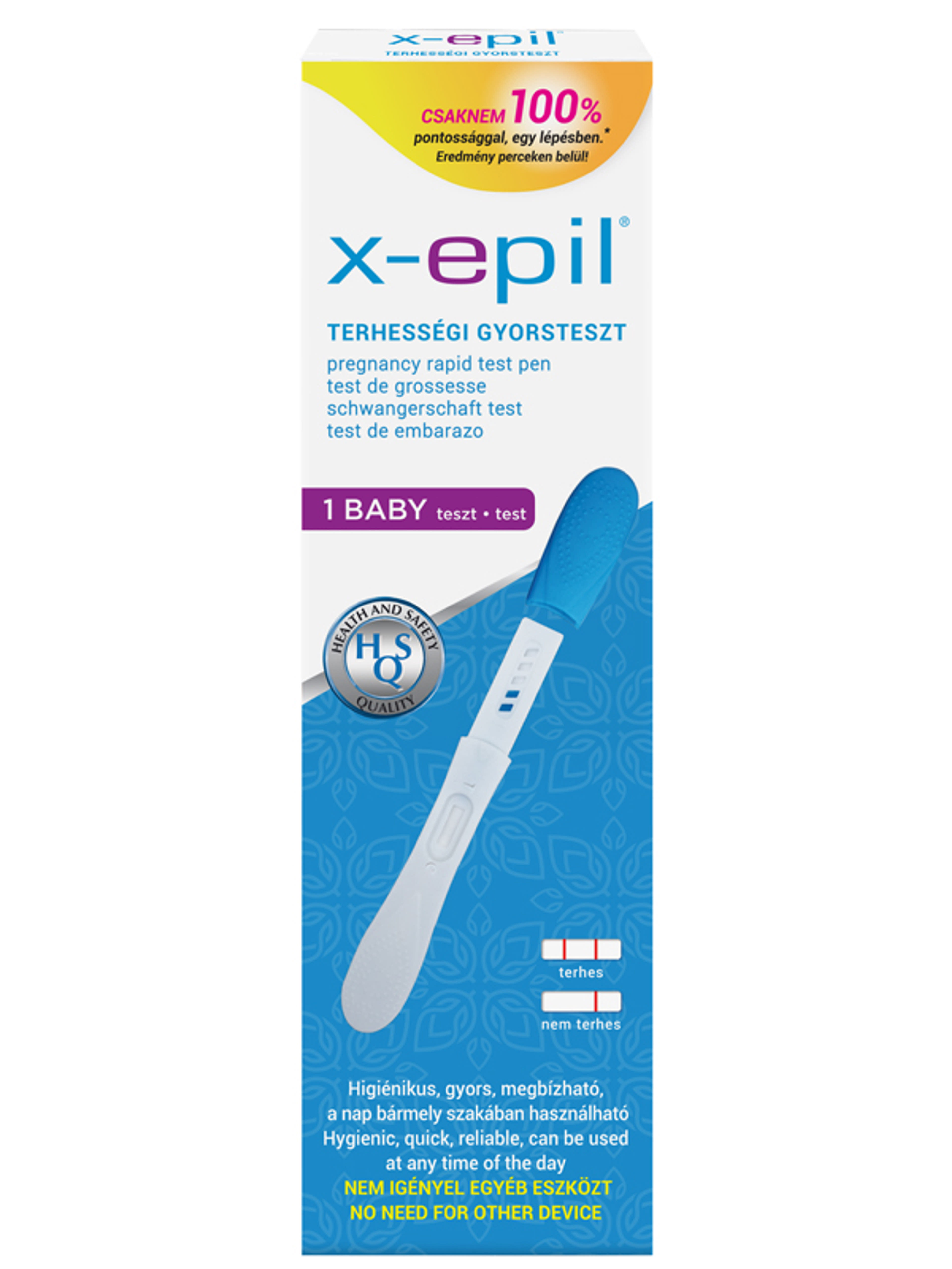 X-Epil terhességi gyorsteszt pen exkluzív - 1 db