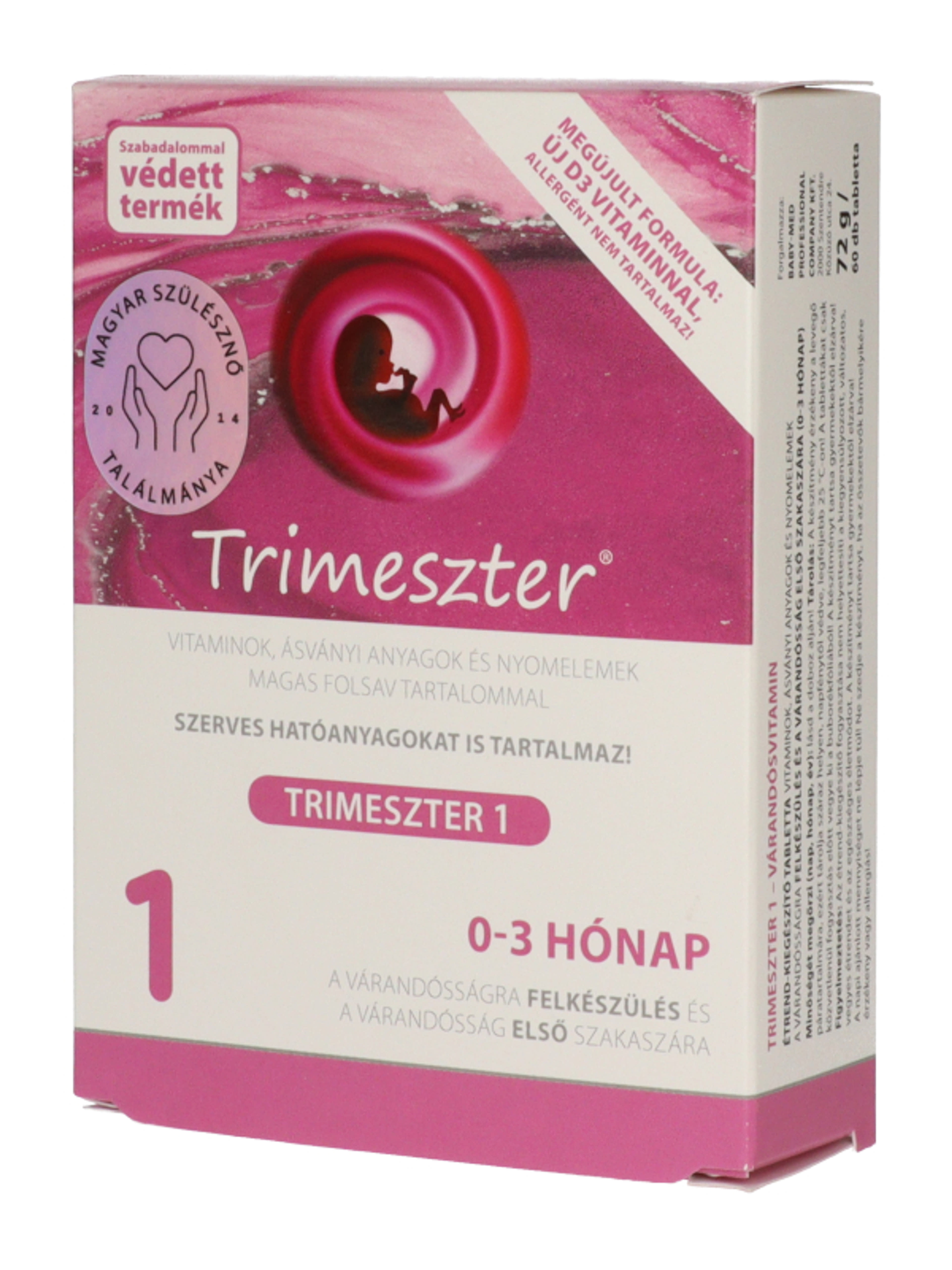 Trimeszter 1 várandós vitamin 0-3 hónap - 60 db-2