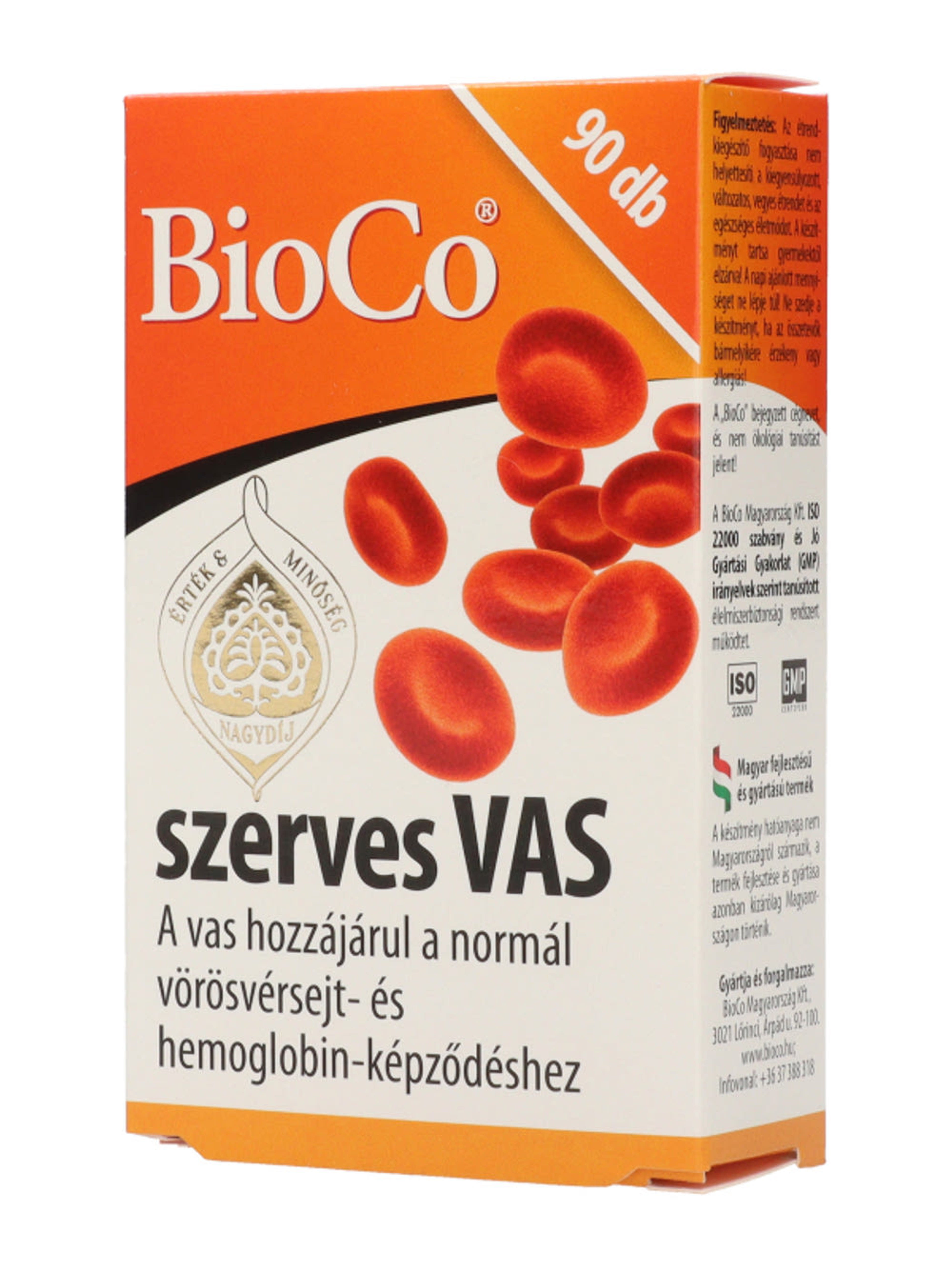 BioCo szerves vas étrend-kiegészítő tabletta - 90 db-6