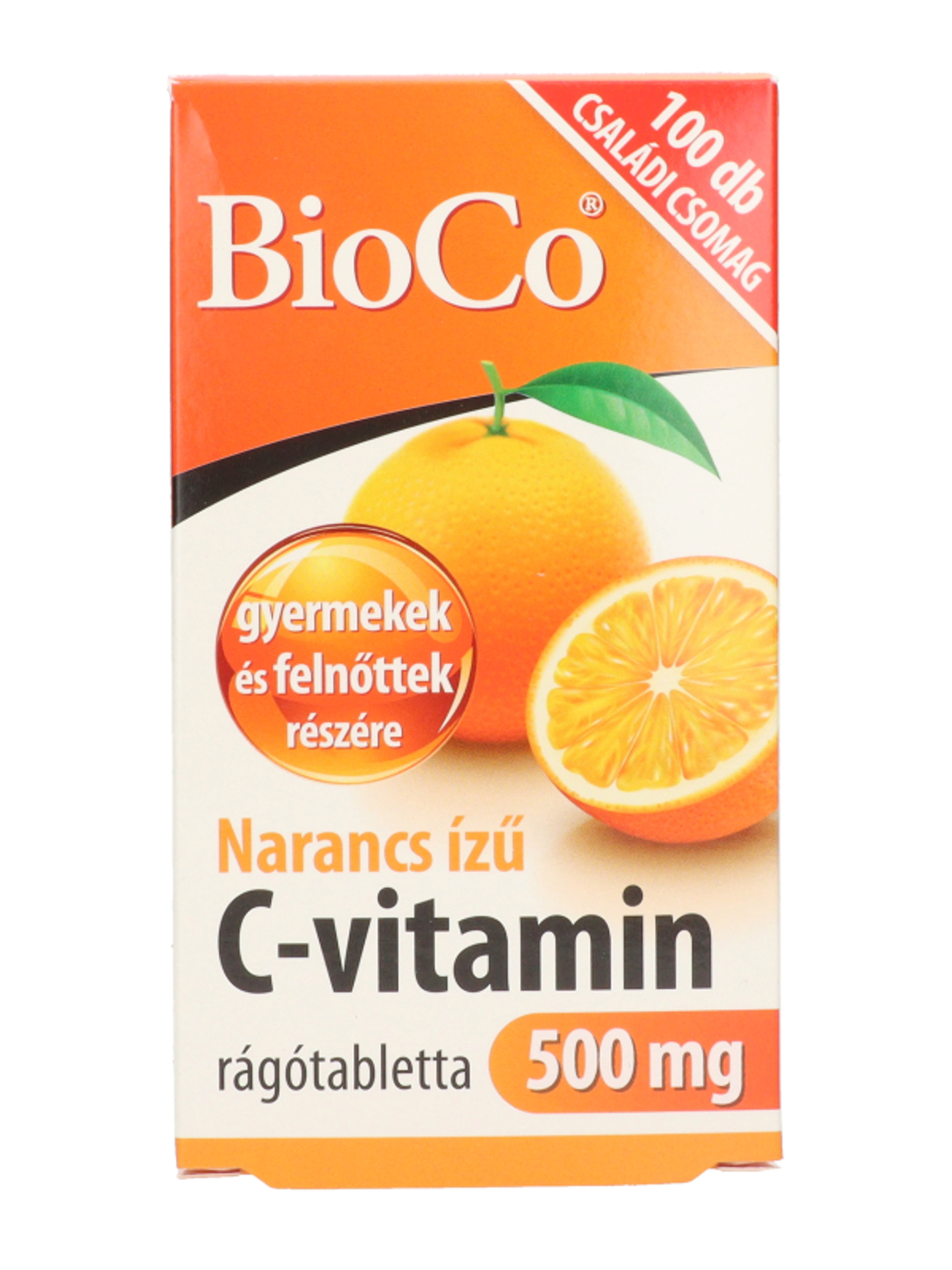 Bioco narancs ízű C-vitamin 500 mg rágótabletta - 100 db-3