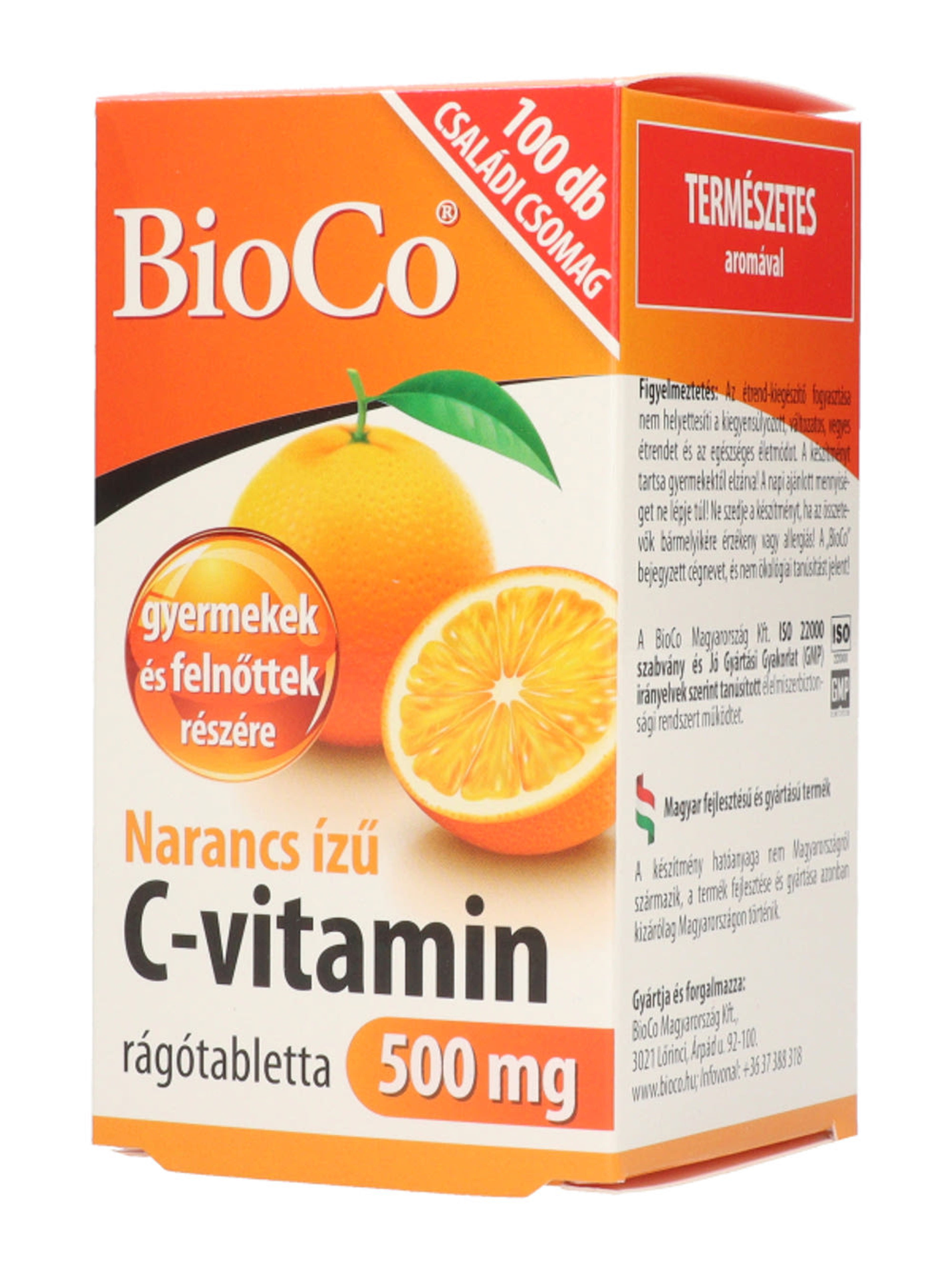 BioCo narancs ízű C-vitamin 500 mg rágótabletta - 100 db-6